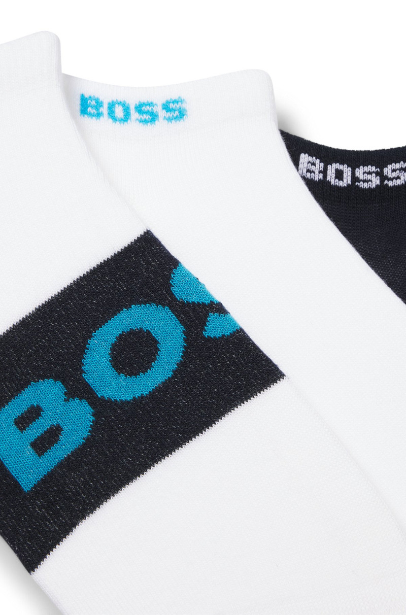 BOSS THREE-PACK OF ANKLE-LENGTH SOCKS IN A COTTON BLEND outlook
