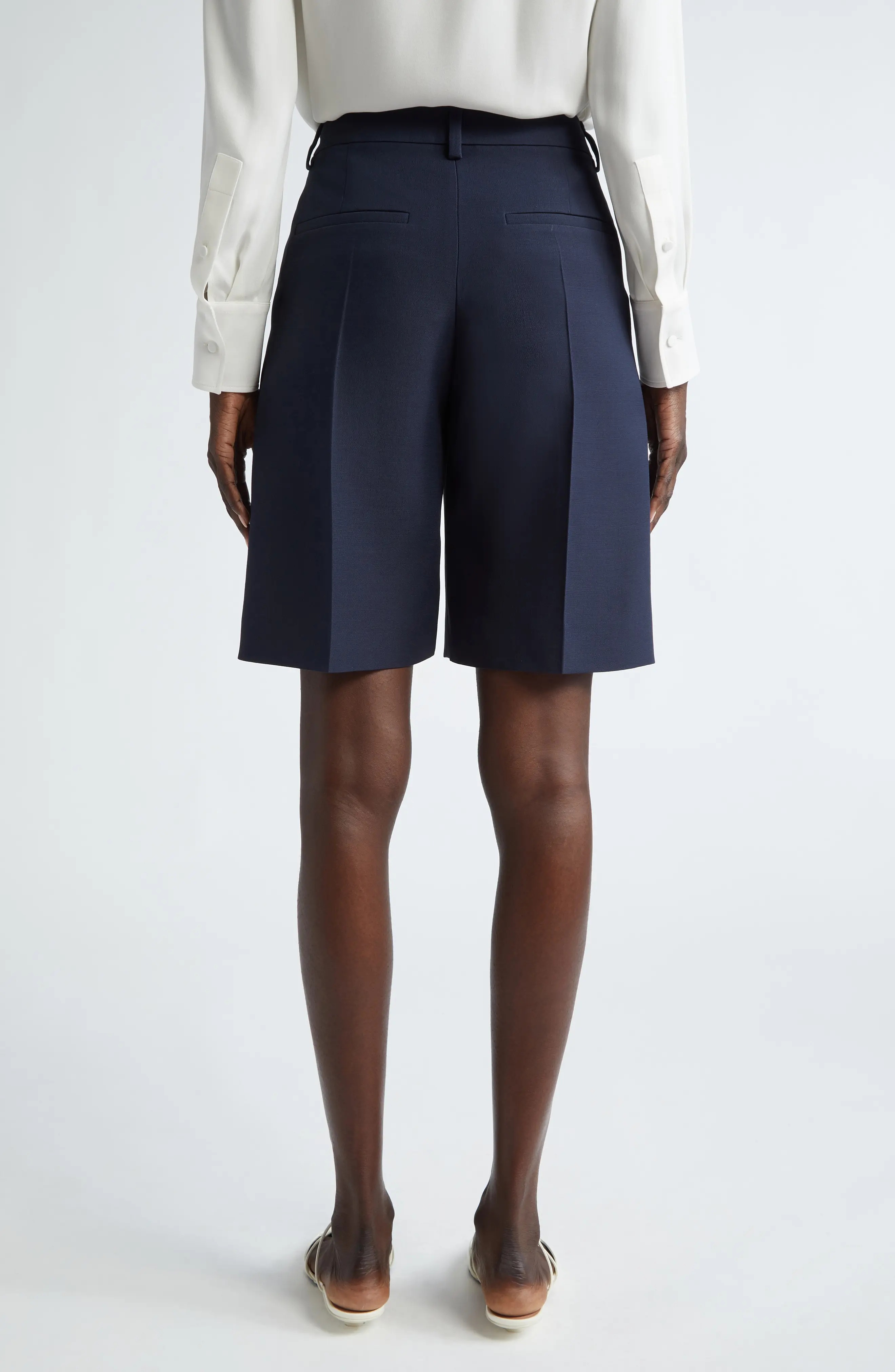 Tailored Crepe Couture Bermuda Shorts - 3