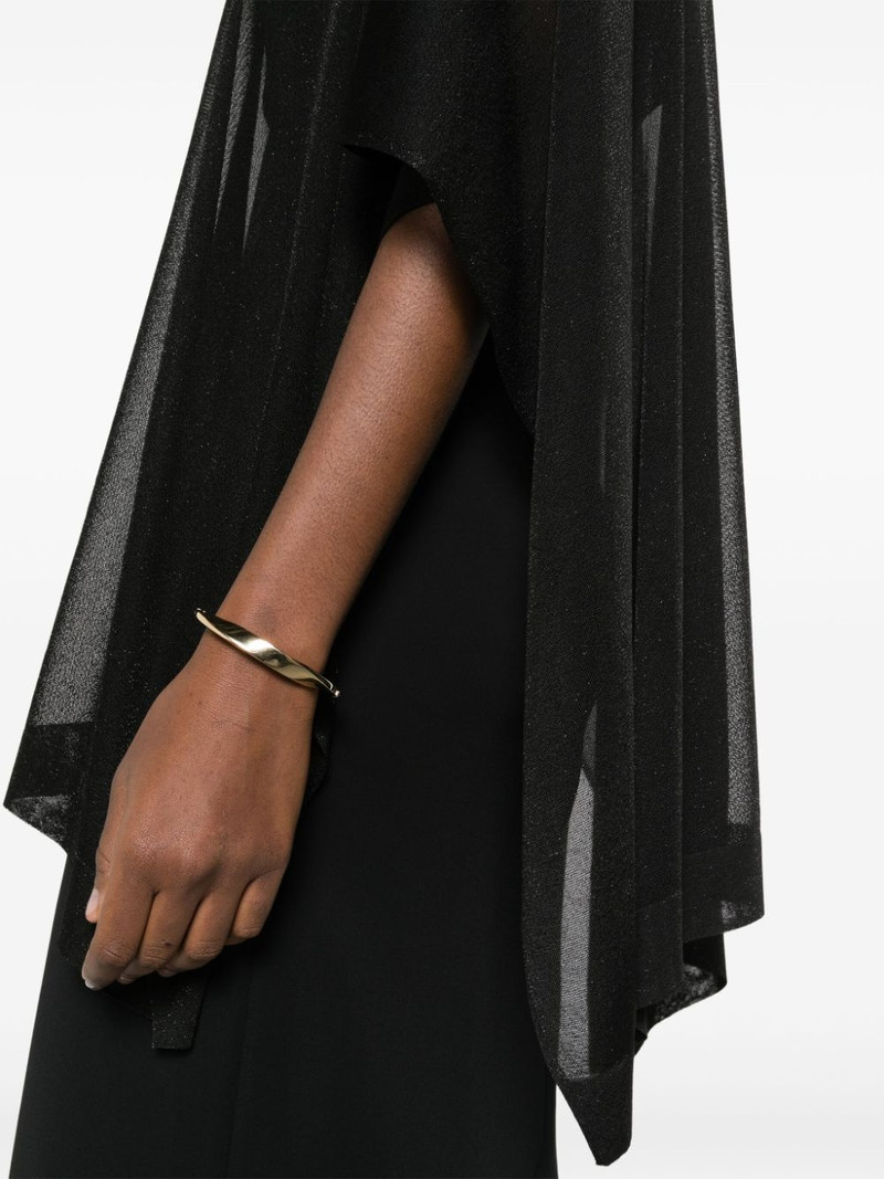 lurex- detailing semi-sheer cape 5