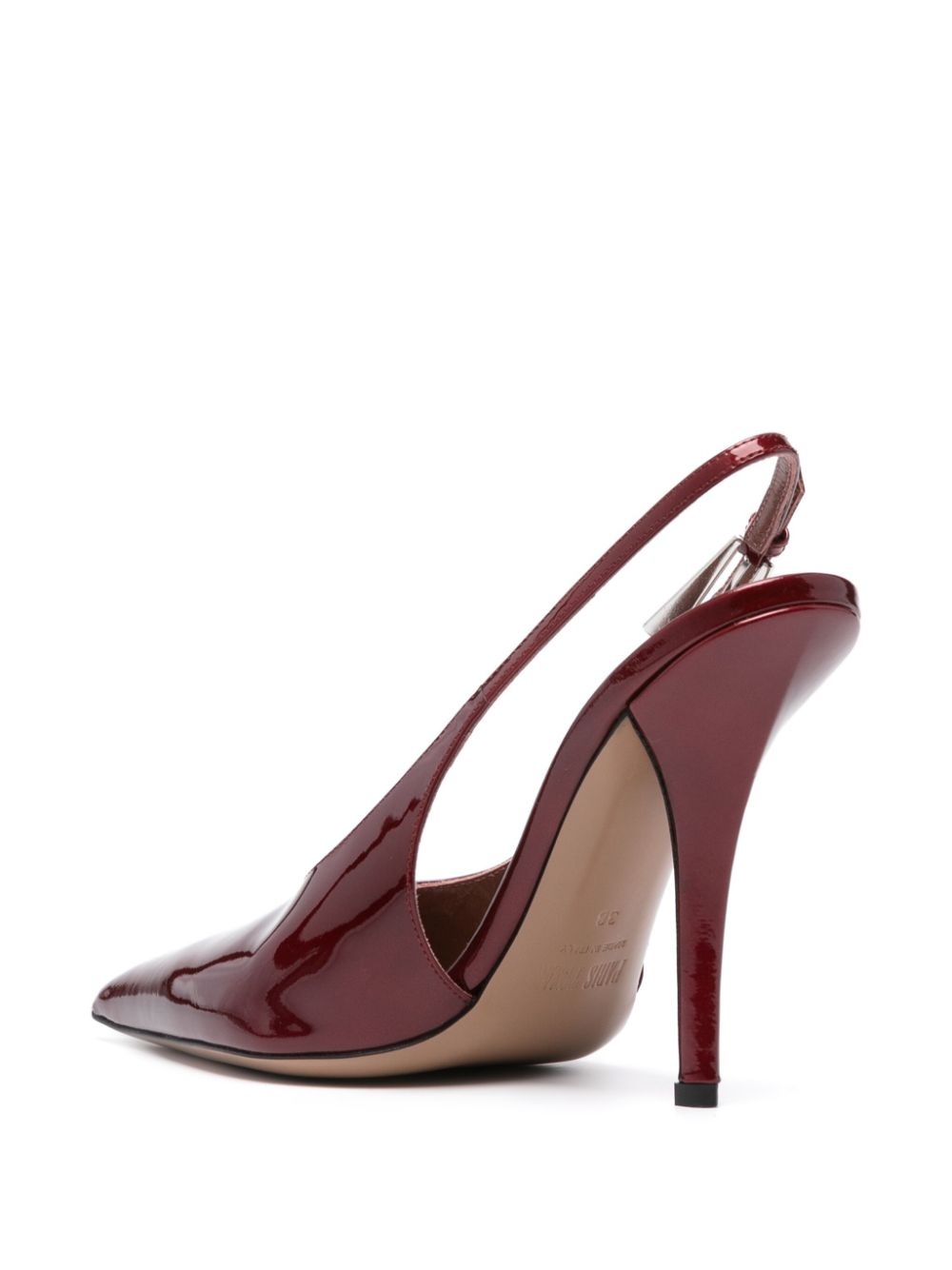 100mm patent-leather sligback pumps - 3