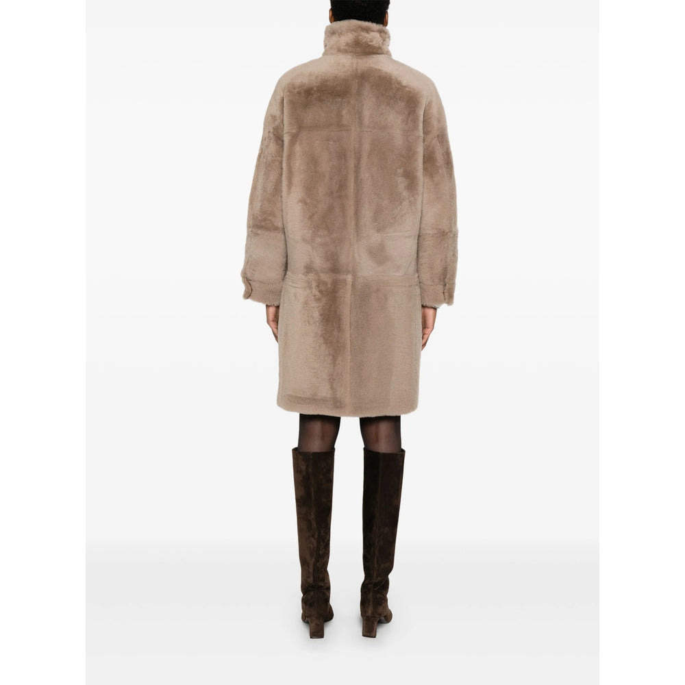 Brunello Cucinelli Neutrals Coats - Single Breasted Coats Women - 4