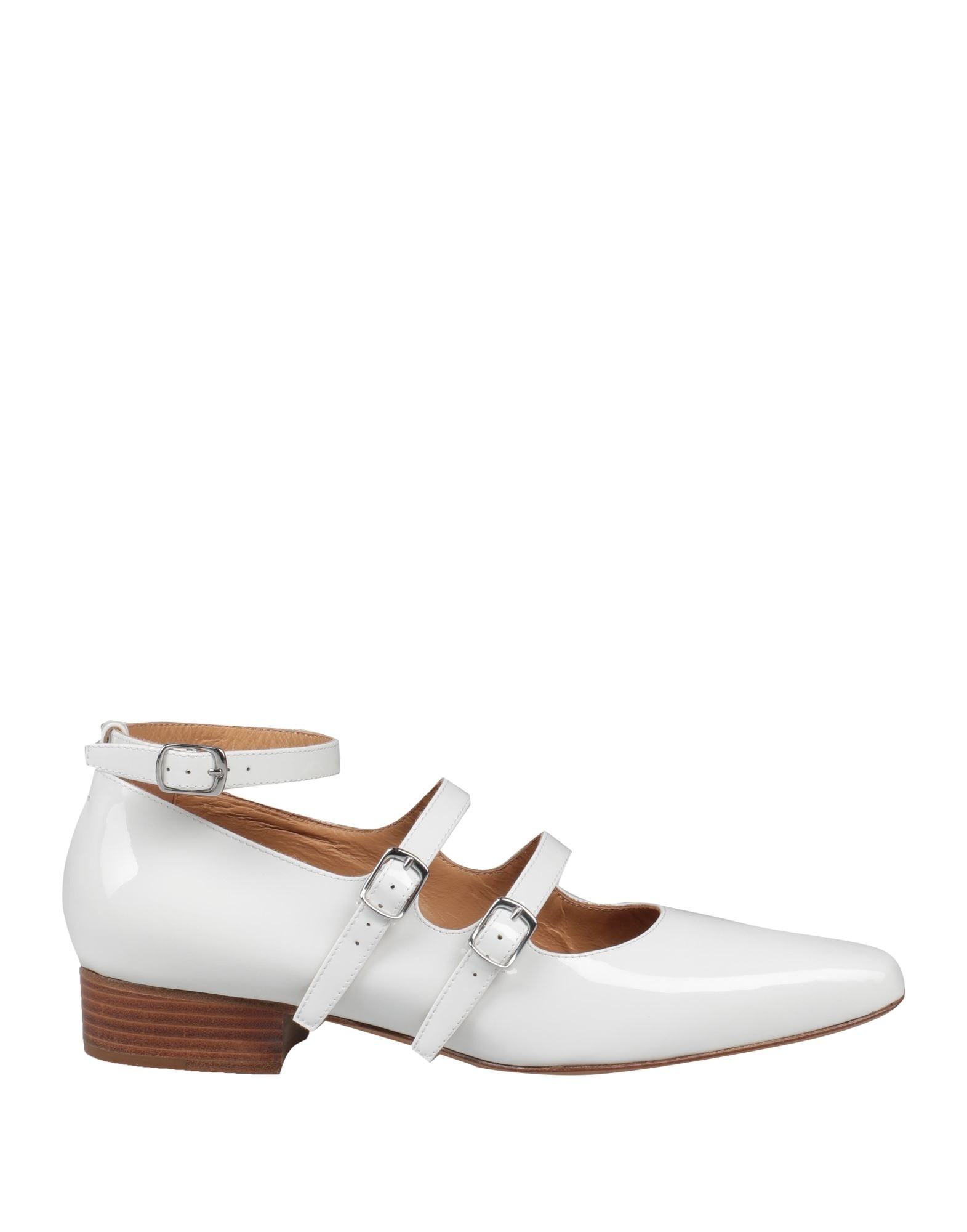 White Women's Ballet Flats - 1