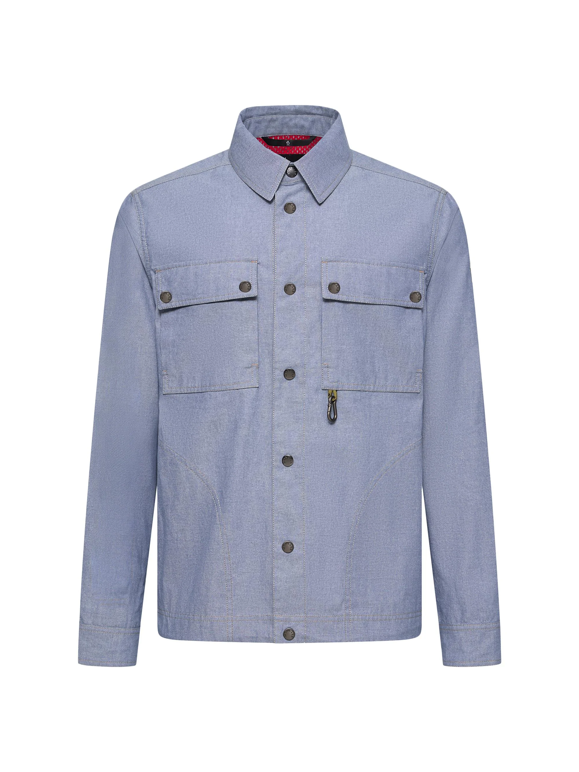 Men's Shirt in Chambray - Powder Blue - 1