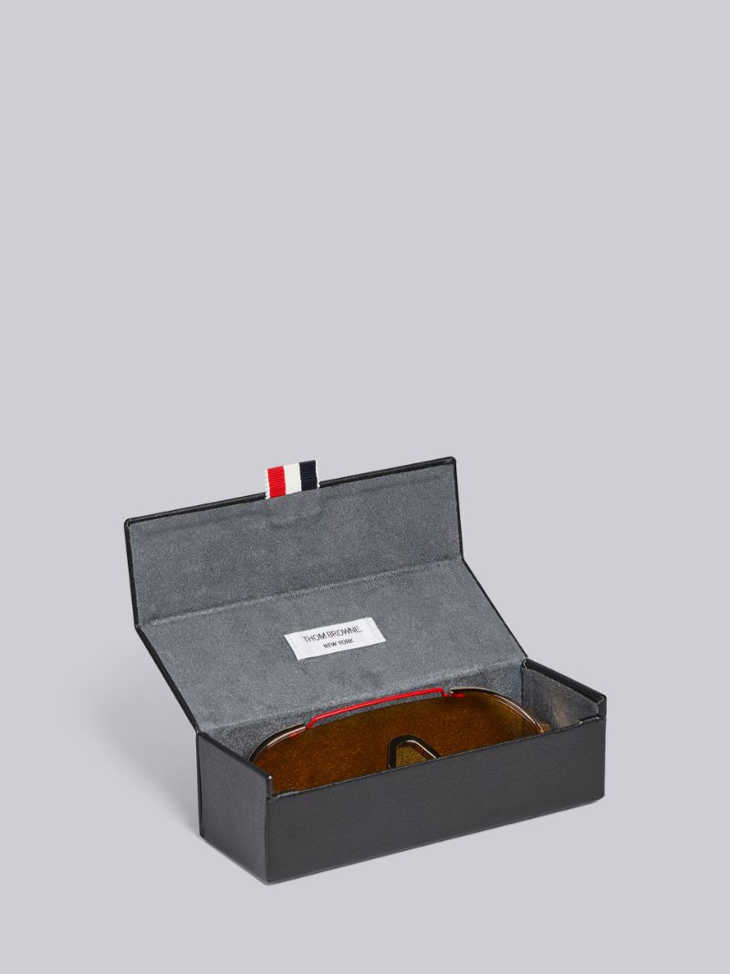 White Gold Red With Amber Eyewear - 5