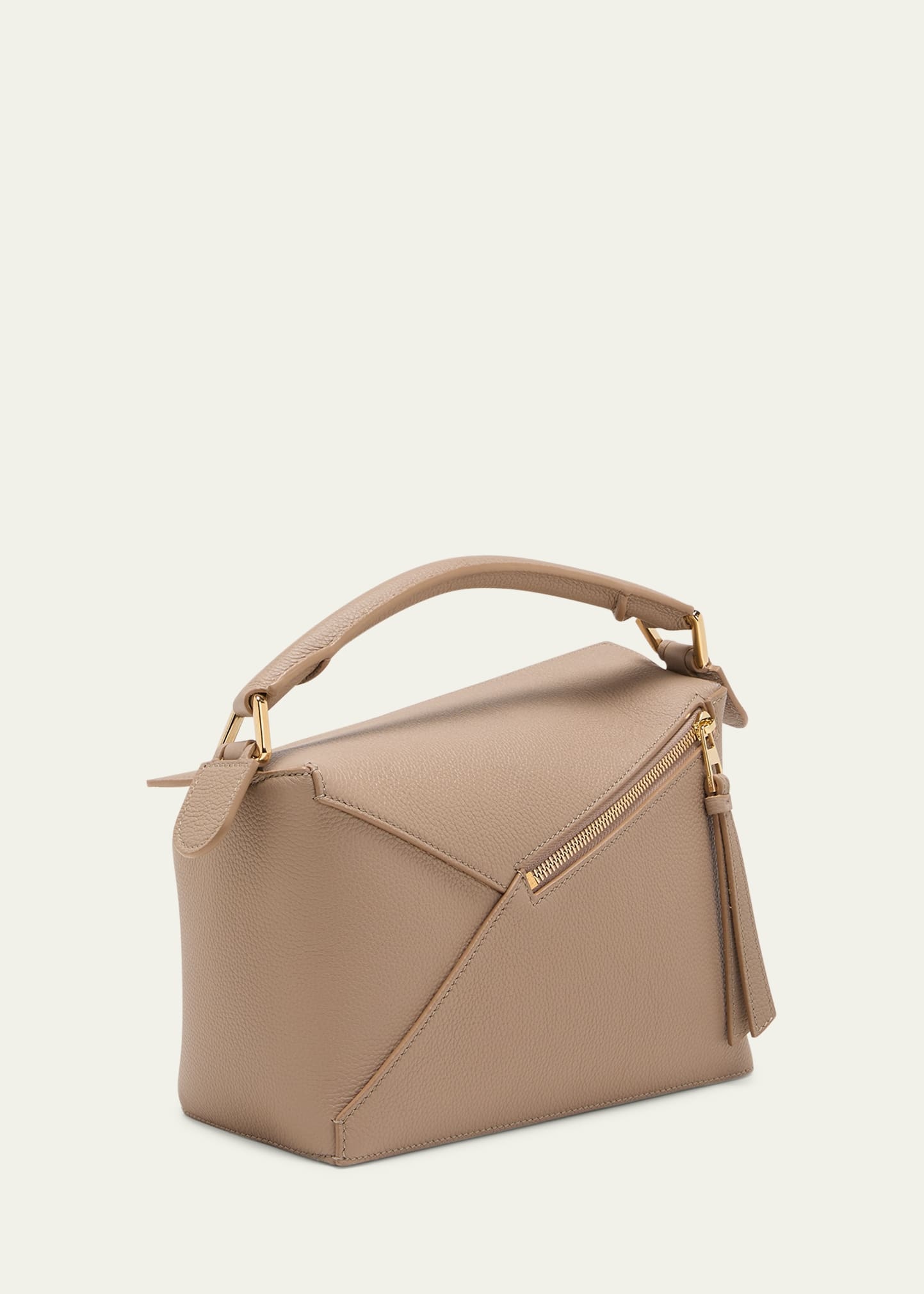 Small Puzzle Edge Leather Shoulder Bag - 3