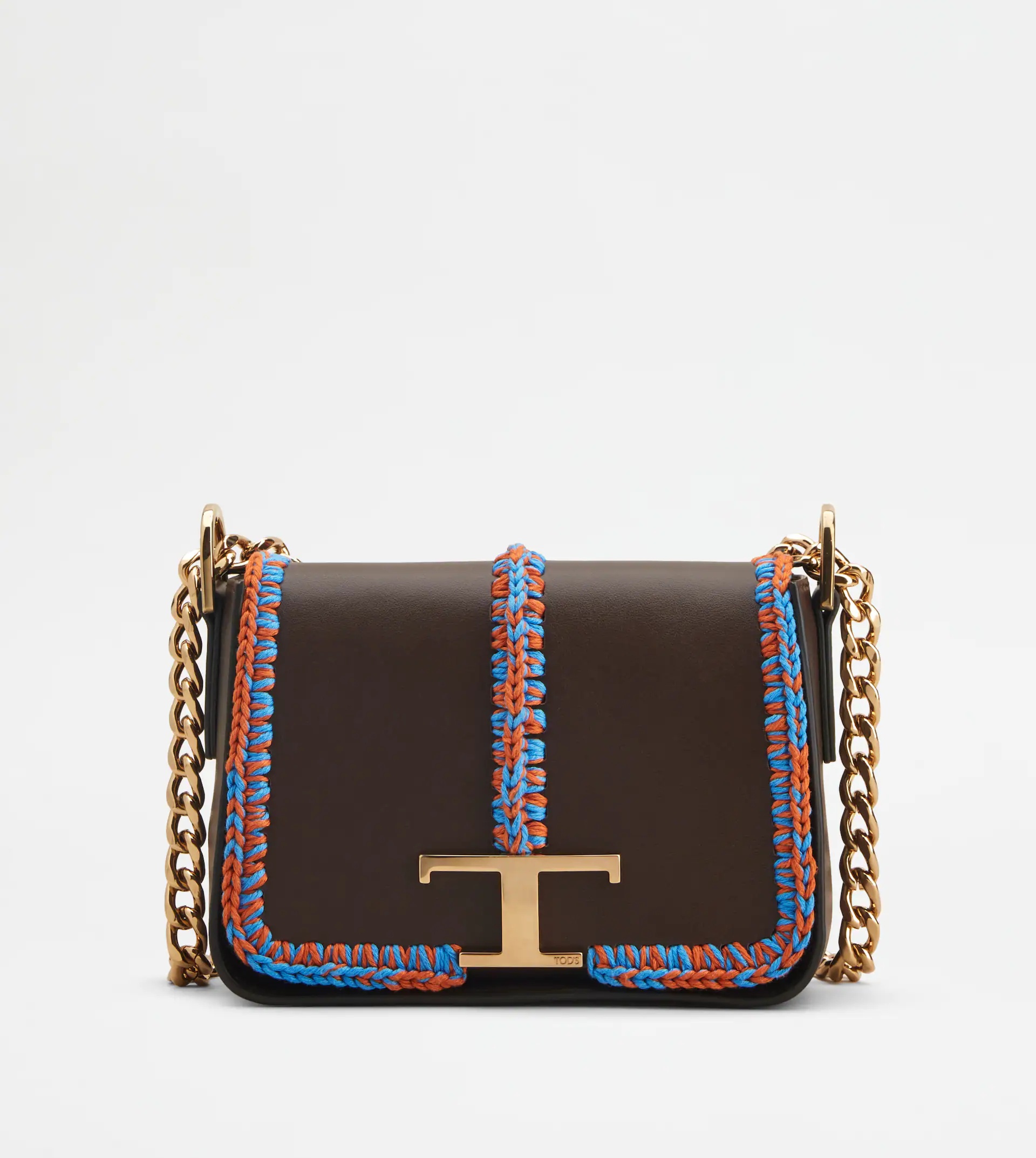 TIMELESS CROSSBODY BAG IN LEATHER MINI - BROWN - 1