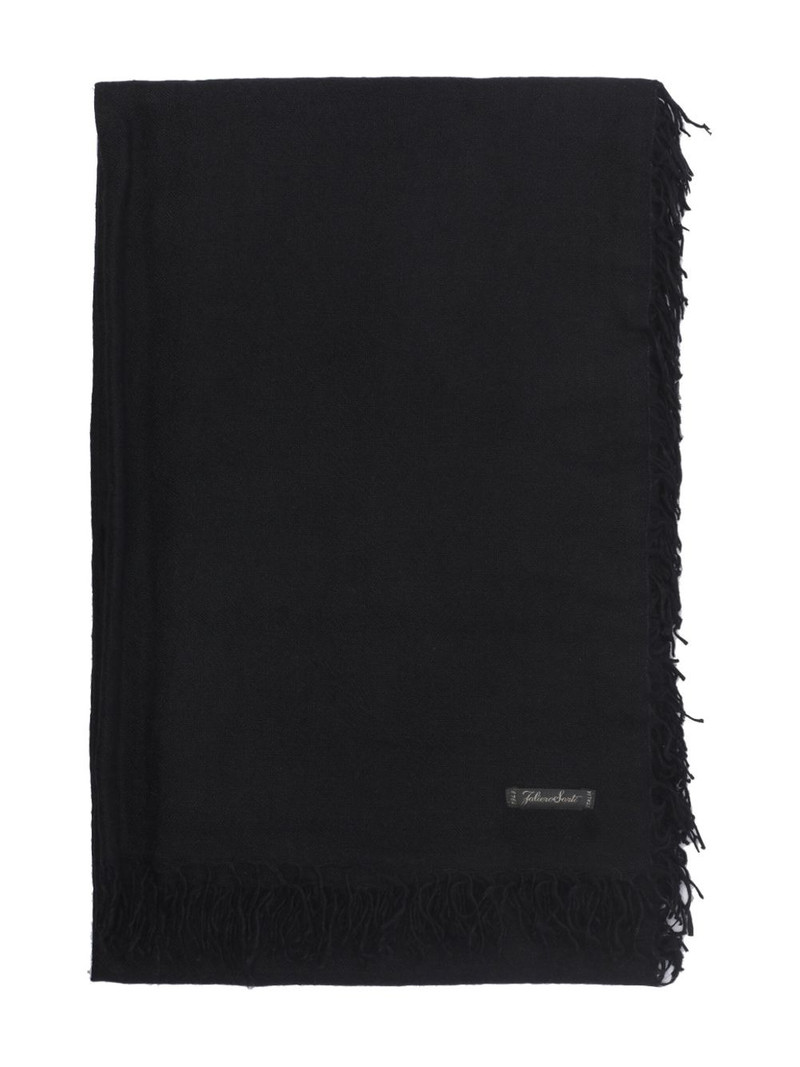 Faliero Sarti fringed logo scarf outlook