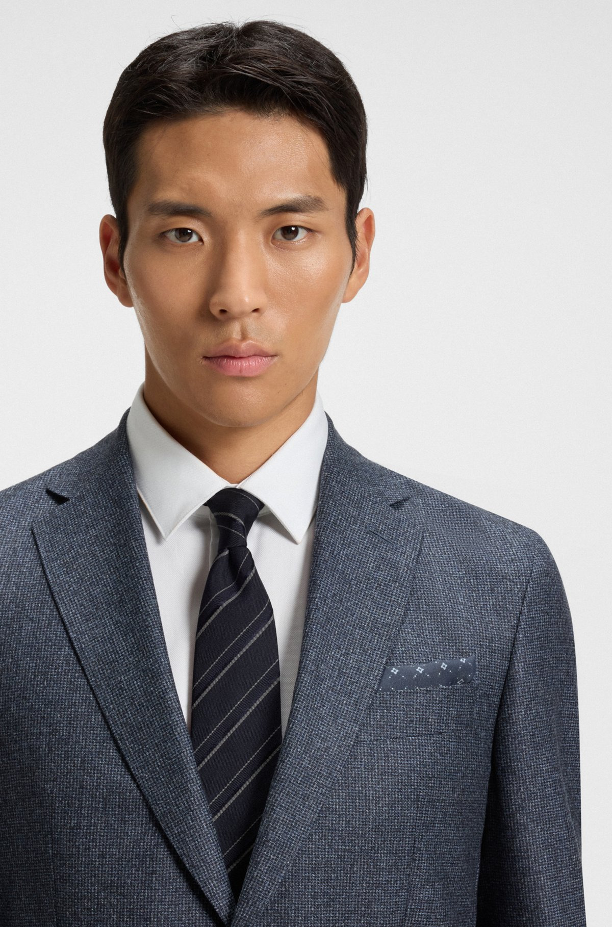 PRINTED POCKET SQUARE WITH LOGO BORDER - 2