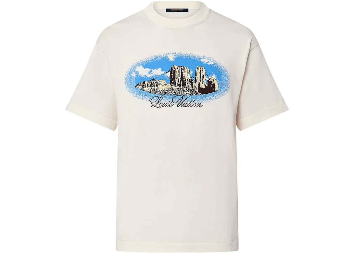Louis Vuitton Graphic Short-Sleeved Cotton Crewneck Vanilla - 1