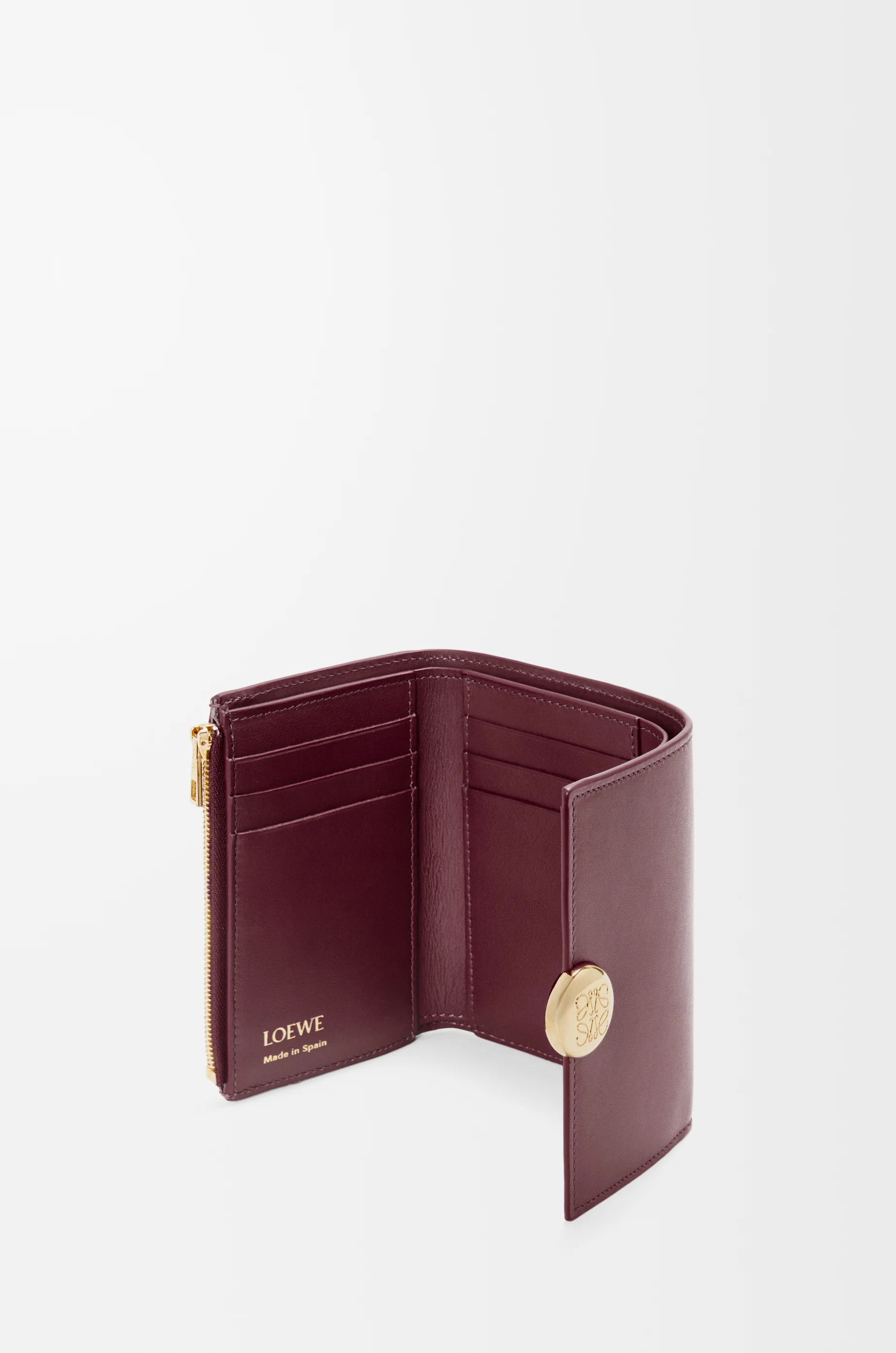 Pebble small vertical wallet in shiny nappa calfskin - 3