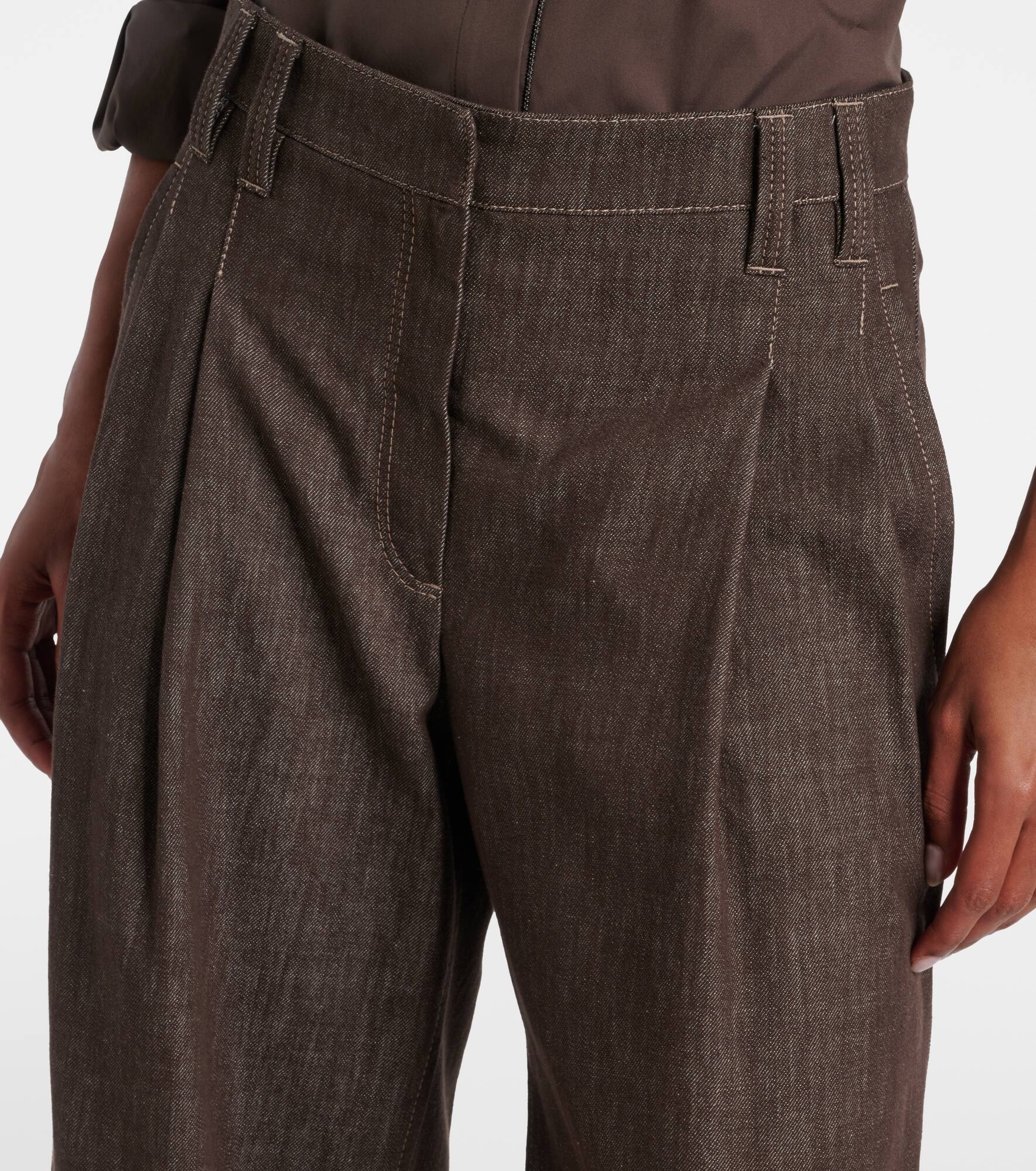 Mid-rise wide-leg jeans - 4