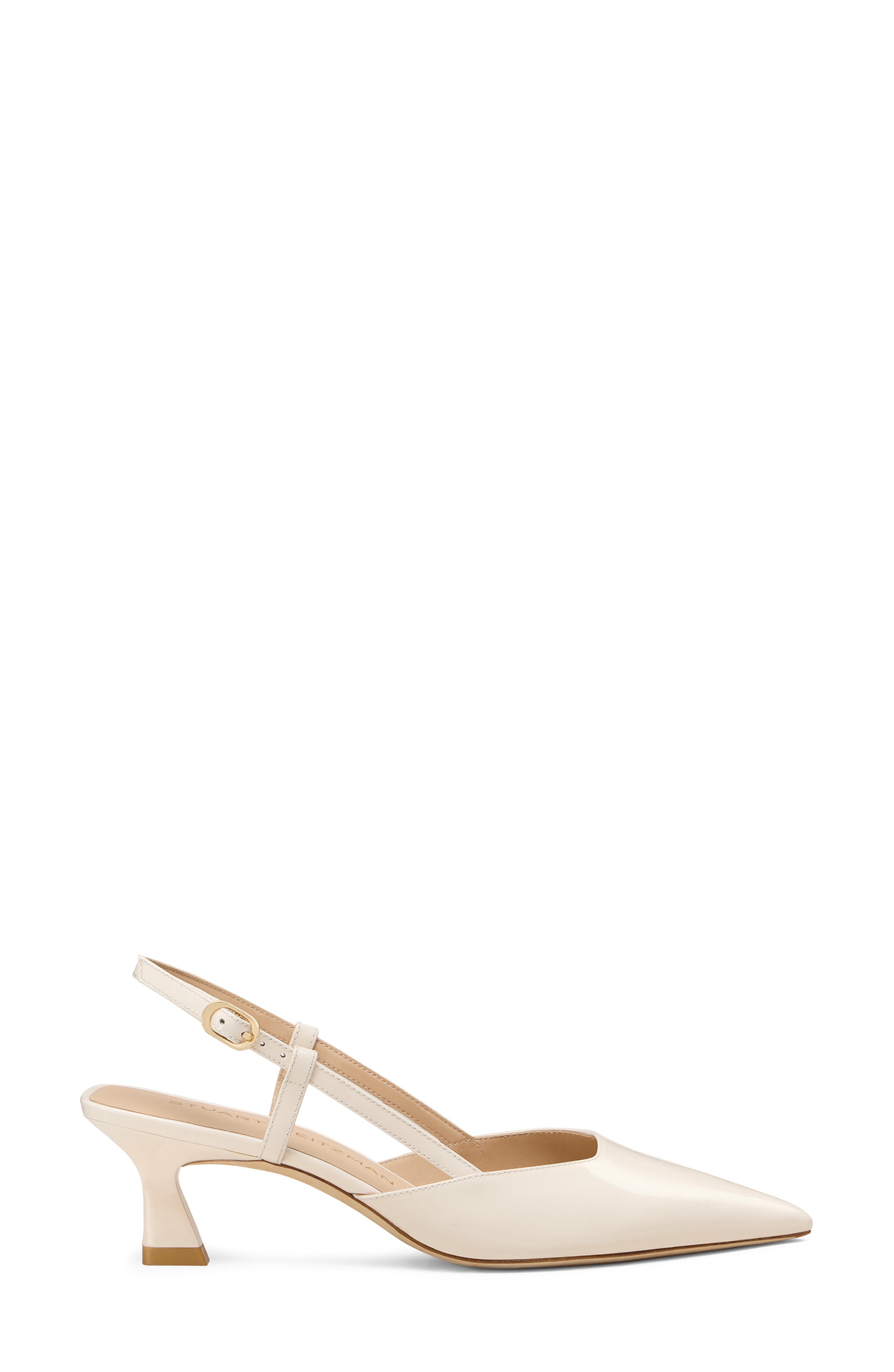 Stuart Weitzman Vinnie 50 Slingback Pump in Cream. at Nordstrom - 3