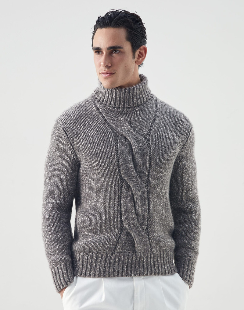 Cashmere cable turtleneck 1