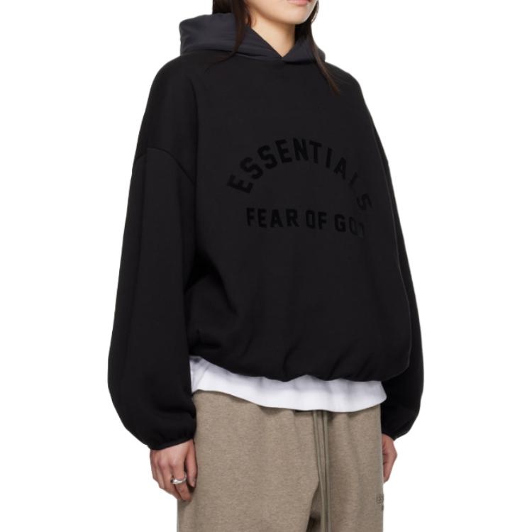 Fear of God Essentials Nylon Fleece Hoodie 'Black' 202SU244310F - 3