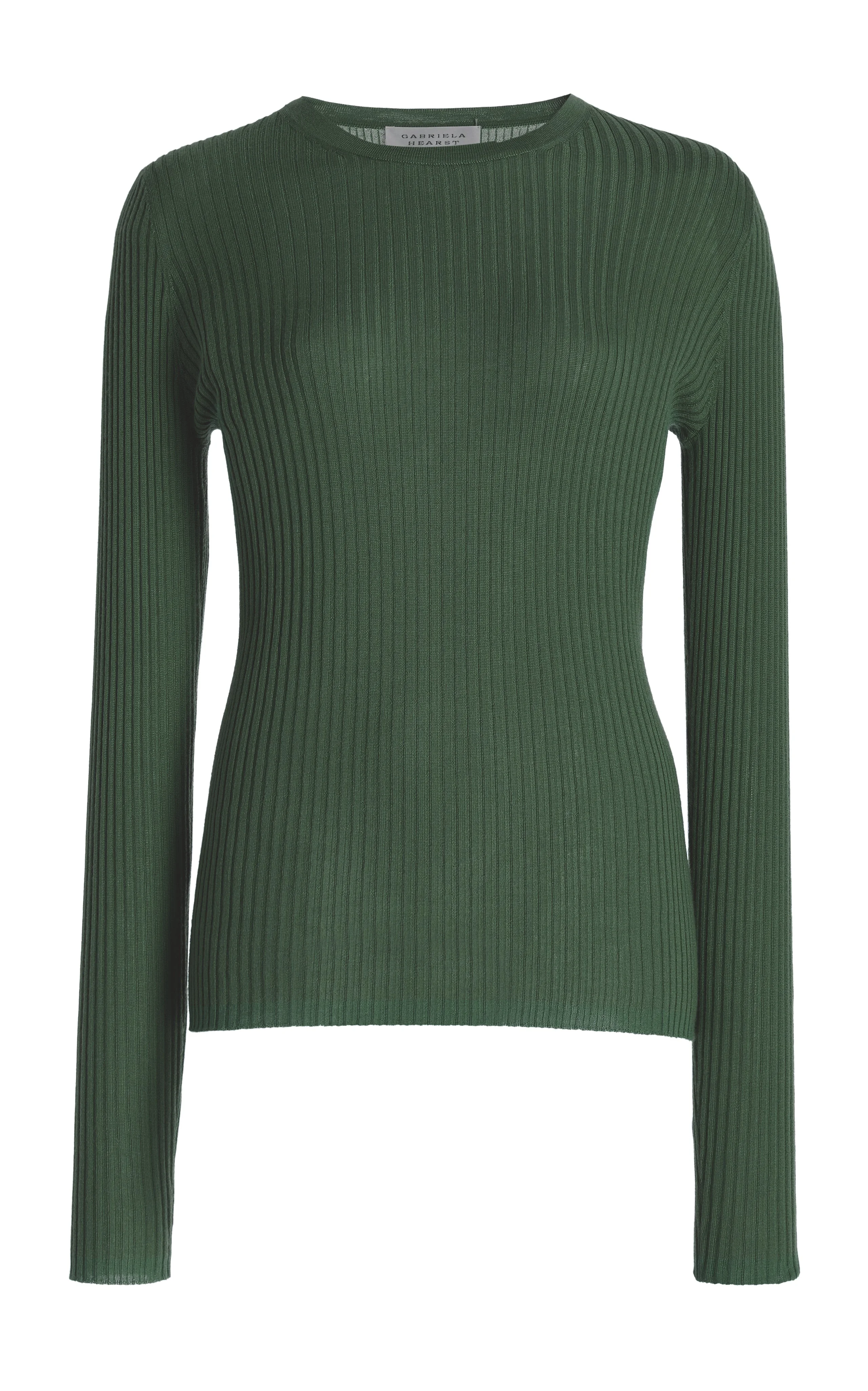 Browning Knit Sweater in Olive Cashmere Silk - 1