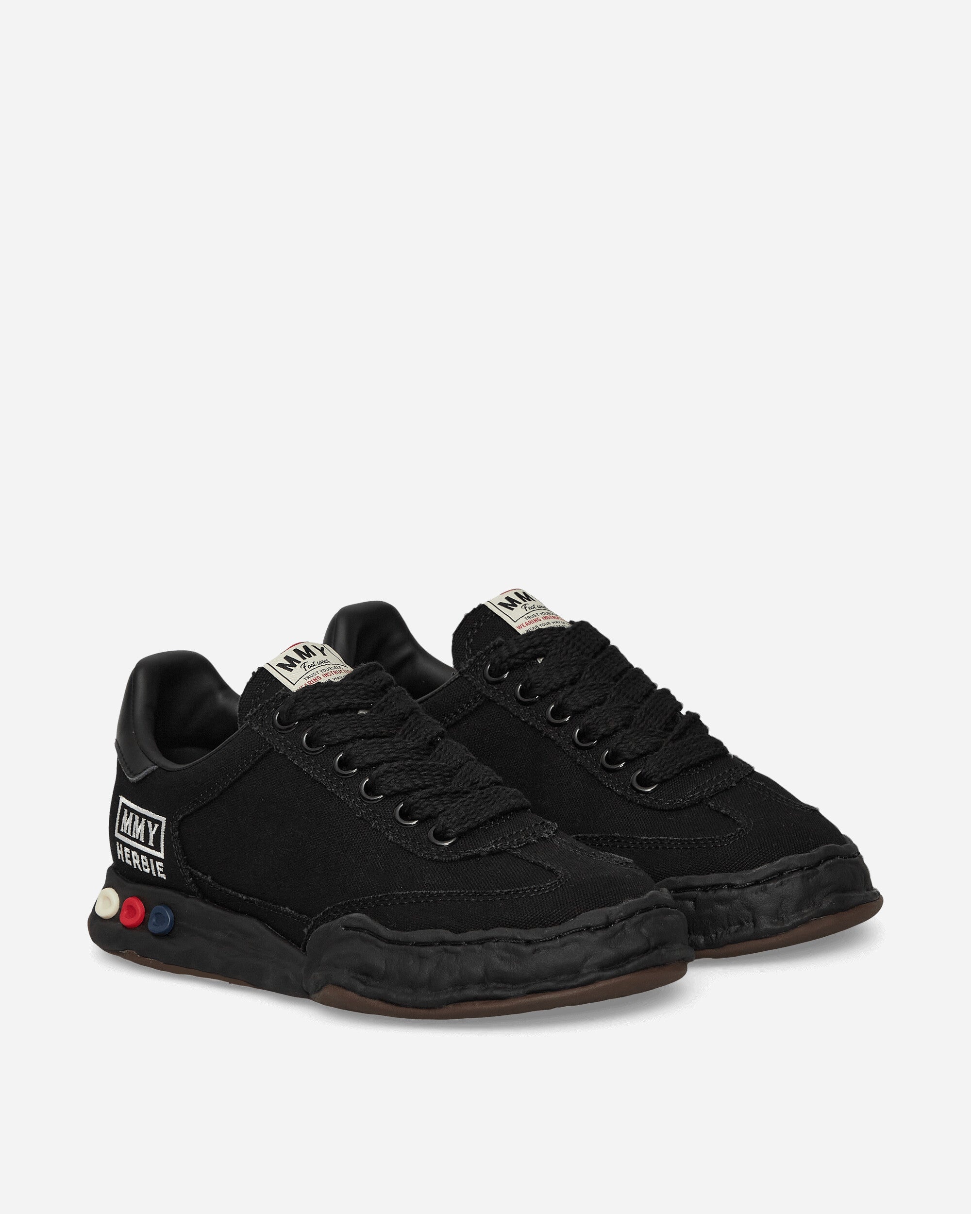 Herbie OG Sole Over-Dyed Canvas Low Sneakers Black - 2