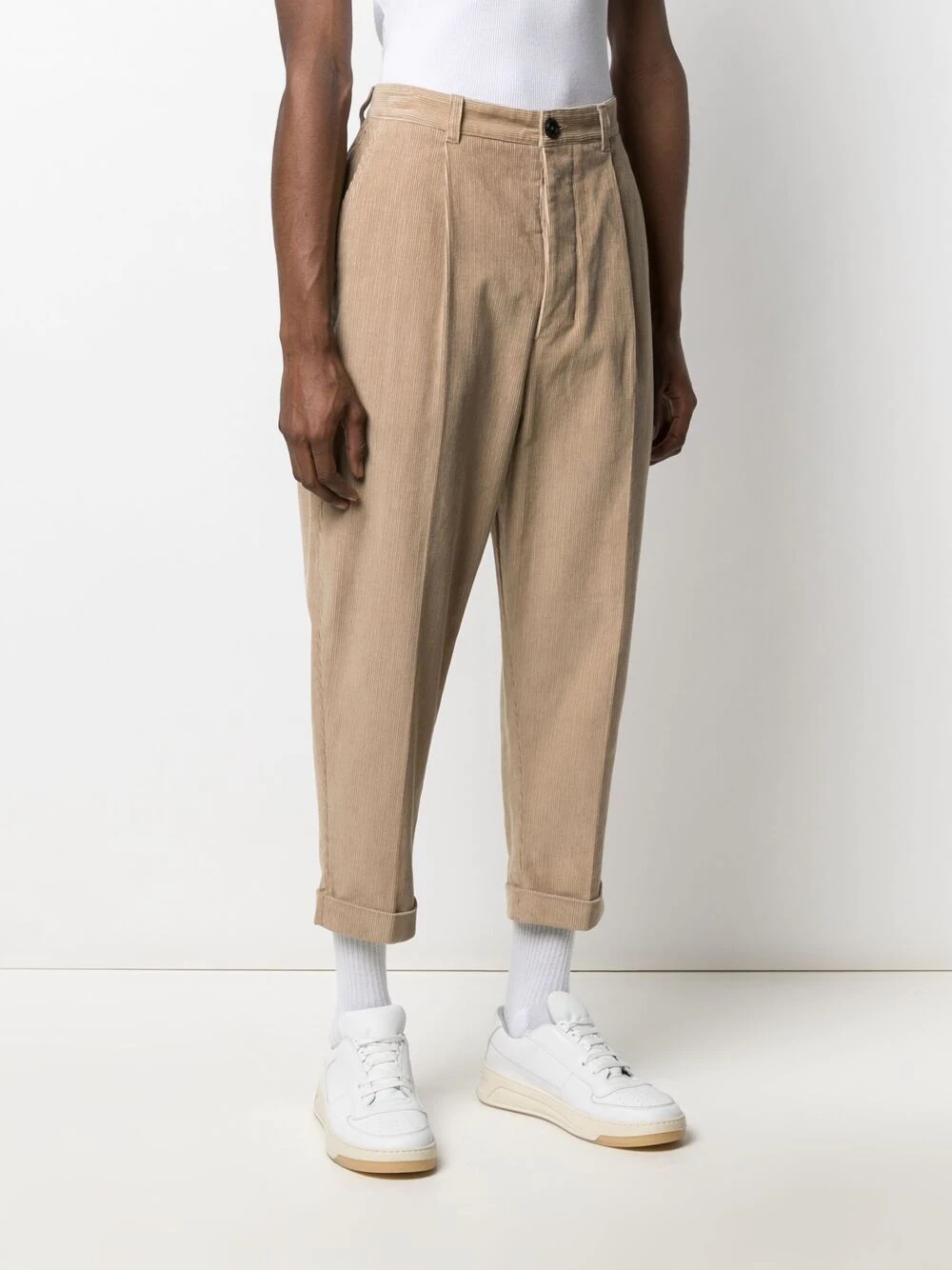 tapered corduroy chinos - 3