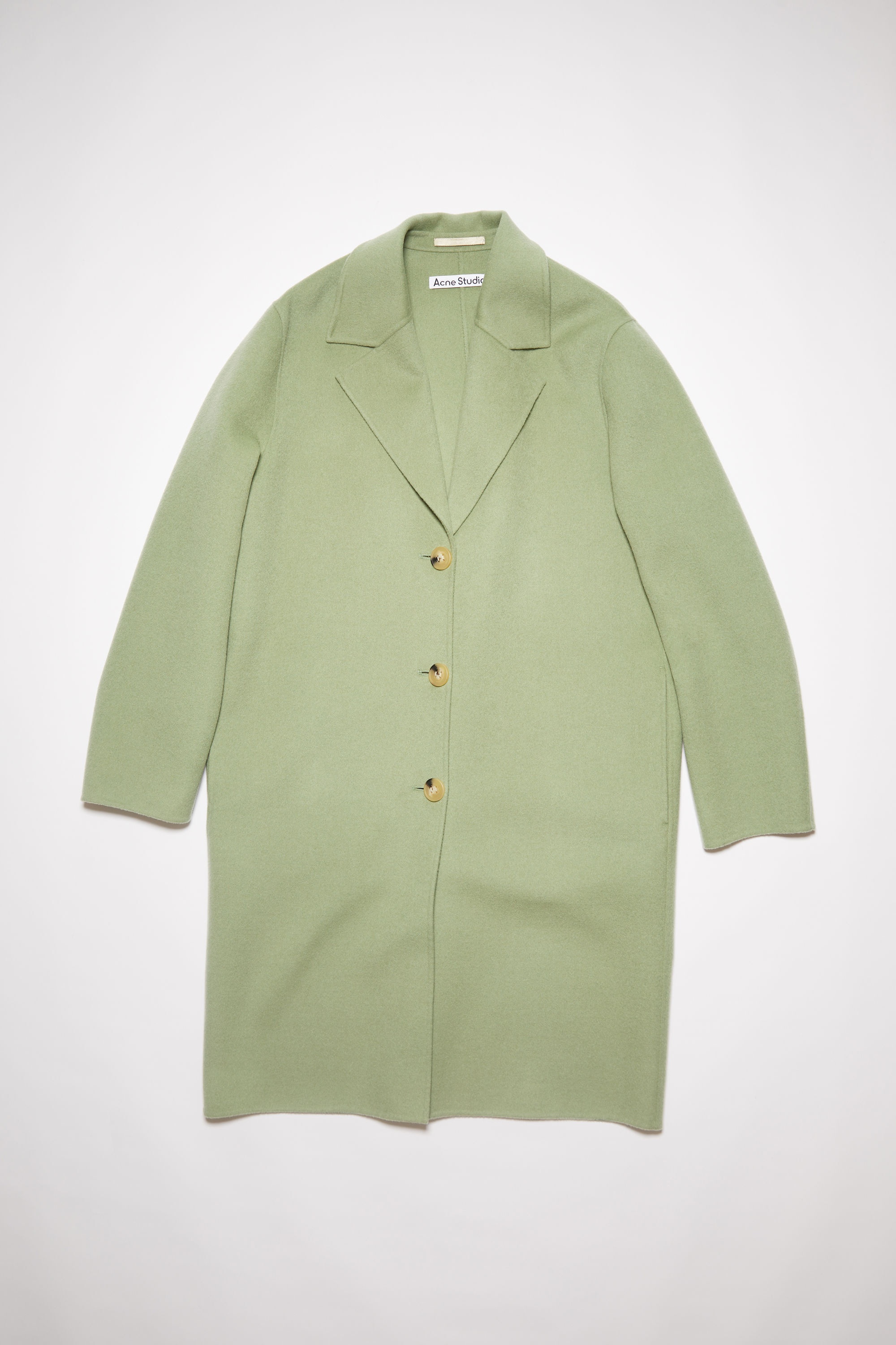 Single-breasted coat - Dusty green - 7