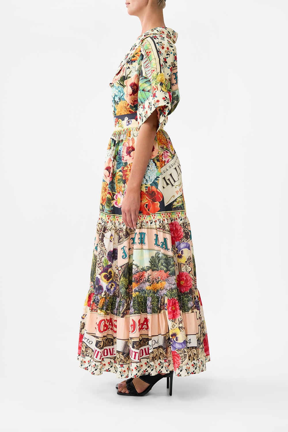 HIGH WAISTED TIERED SKIRT - 4