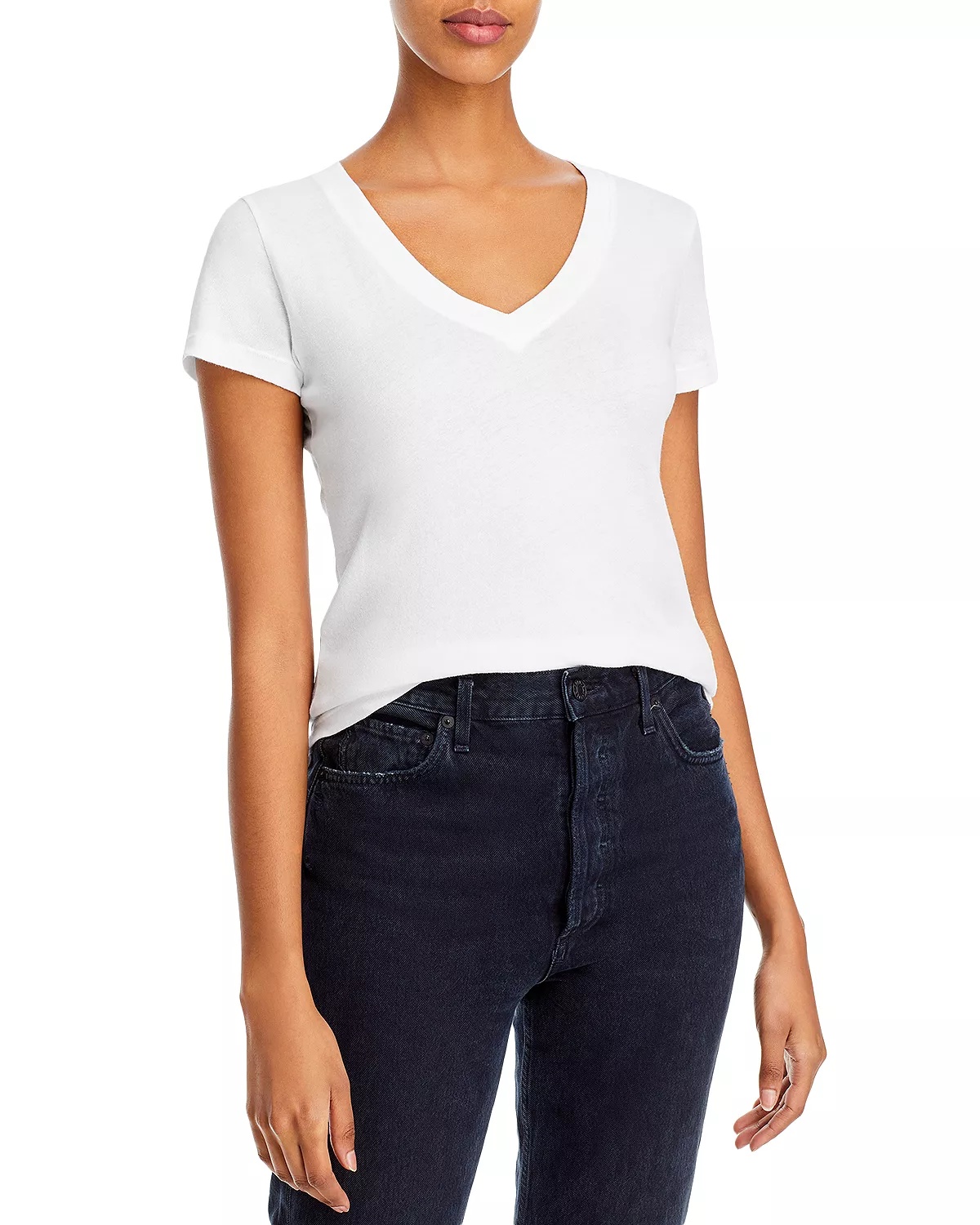Becca Cotton V-Neck Tee - 1