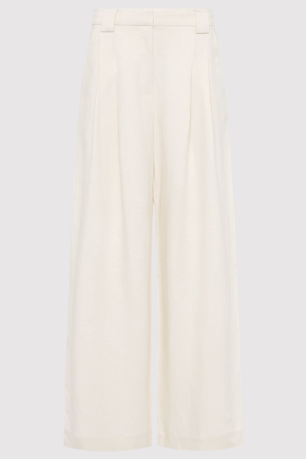 Wide Leg Pleat Pants - Tofu - 1