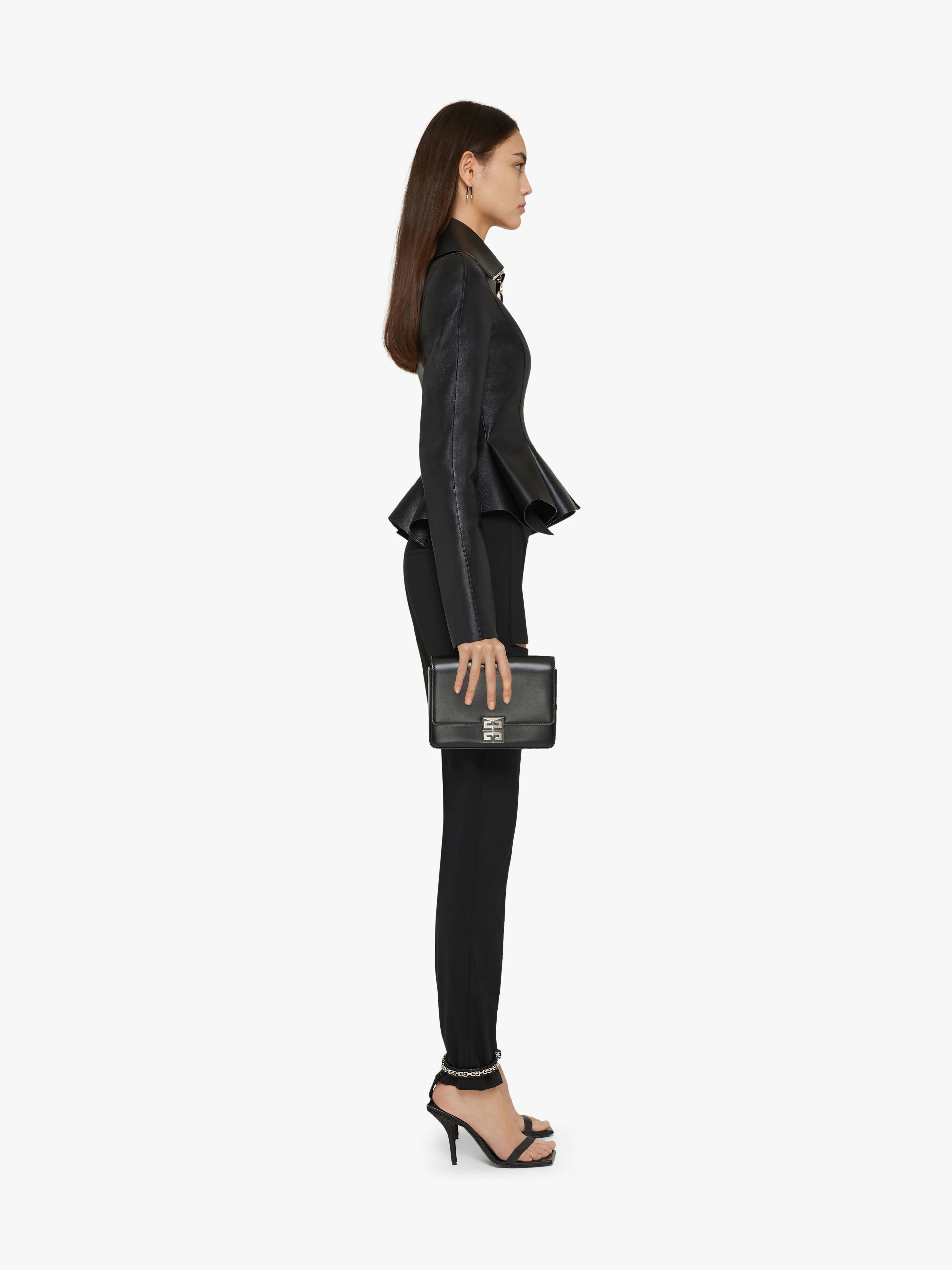 SLIM FIT PANTS IN WOOL WITH SKIRT EFFECT YOKE - 3