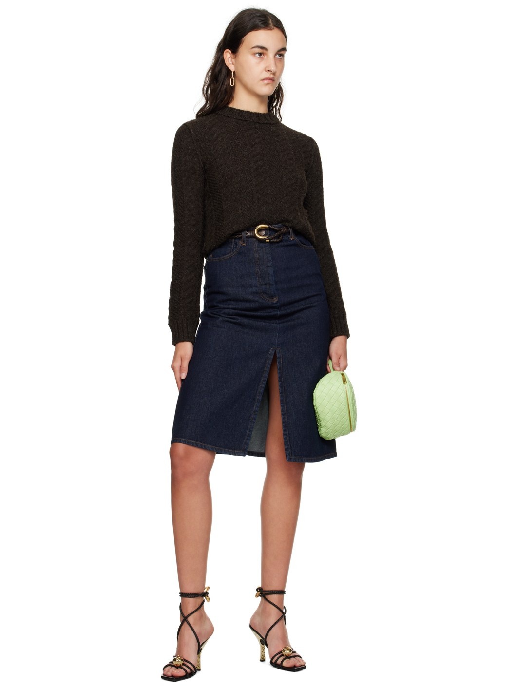 Green Intrecciato Belt Bag - 4