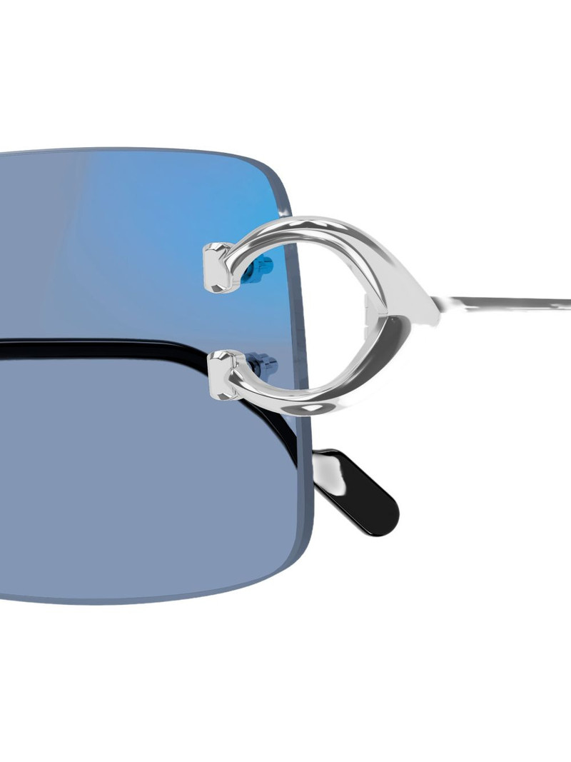 C-motif rectangle-frame sunglasses 6