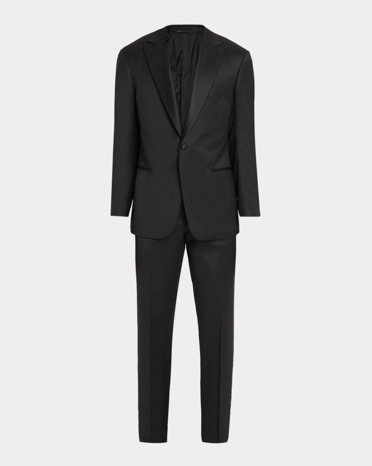 Men's Diamond-Woven Stretch-Virgin Wool Tuxedo - 1