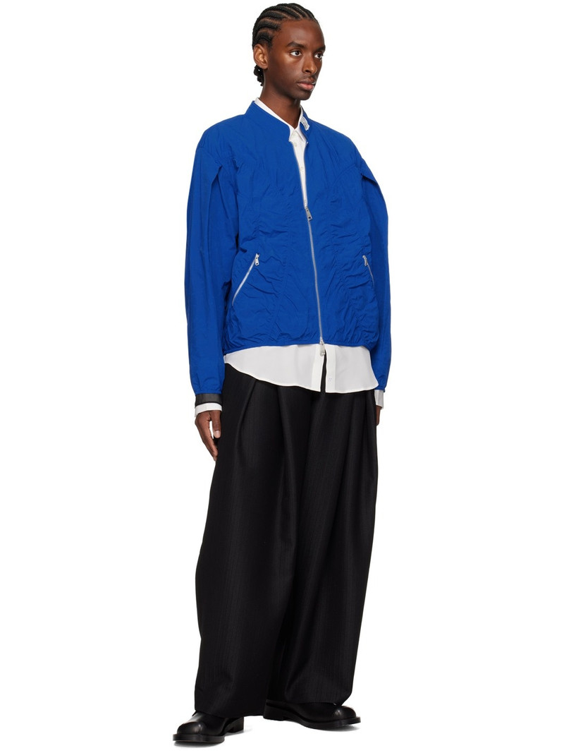 ADER error Blue Ruched Bomber Jacket outlook