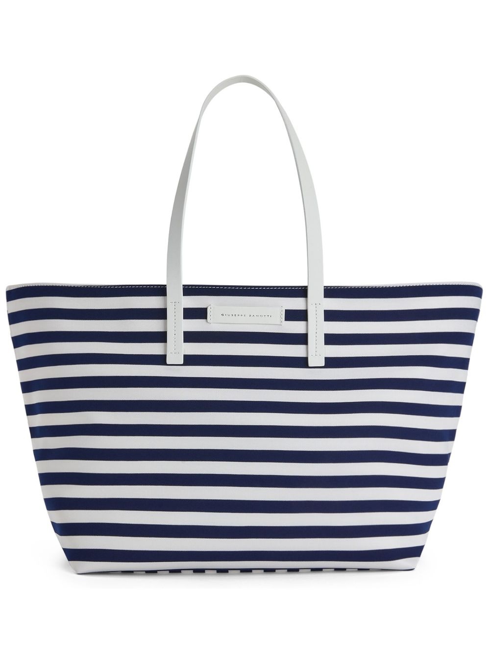 Nilde striped canvas tote bag - 1