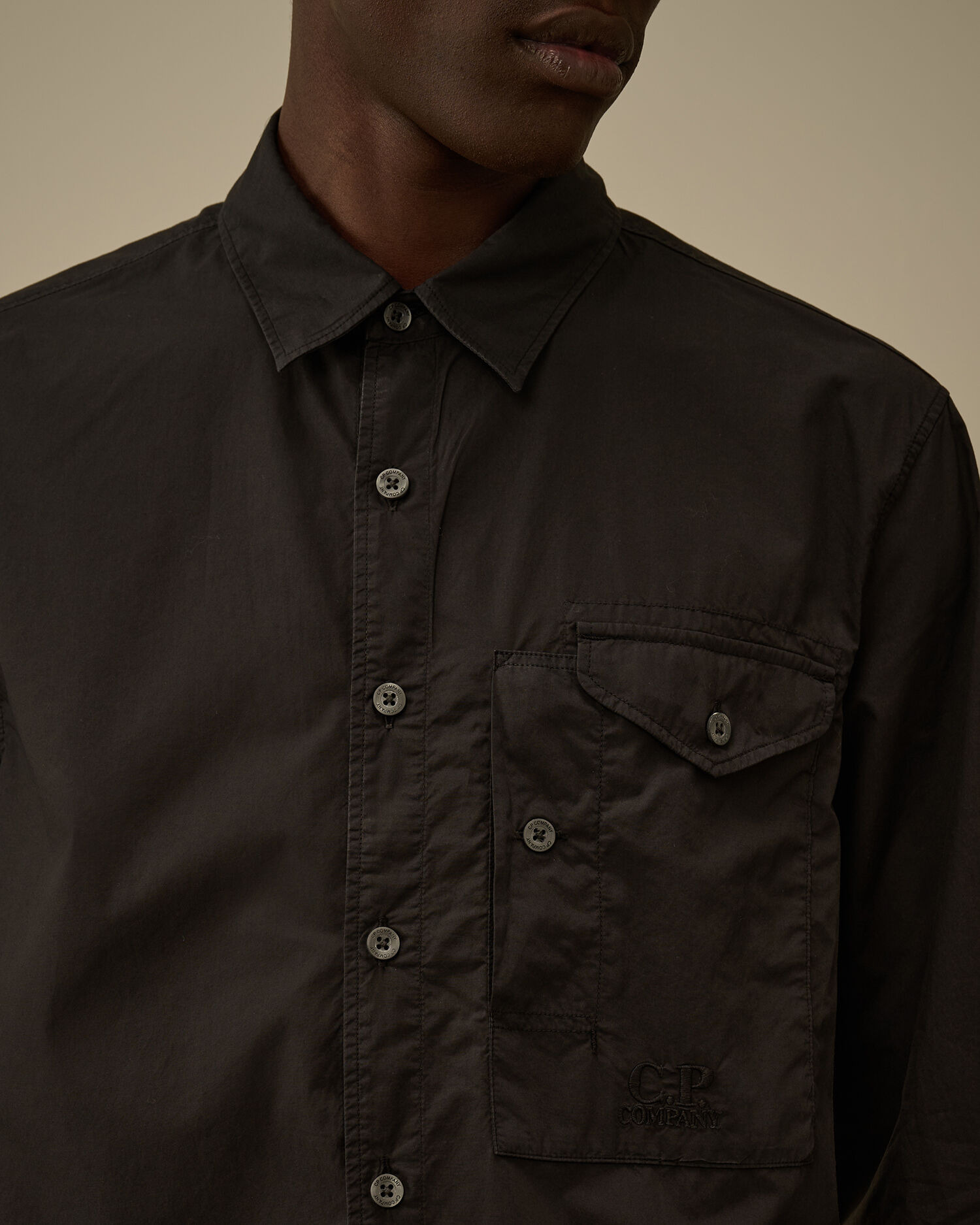 Popeline Longsleeve Logo Button Shirt - 5