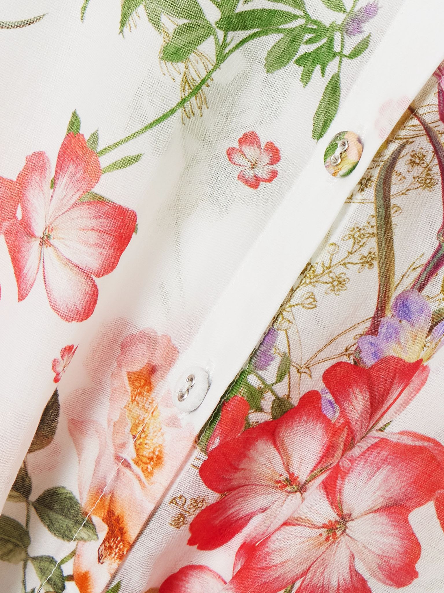 Aster floral-print cotton-blend voile shirt White - 5