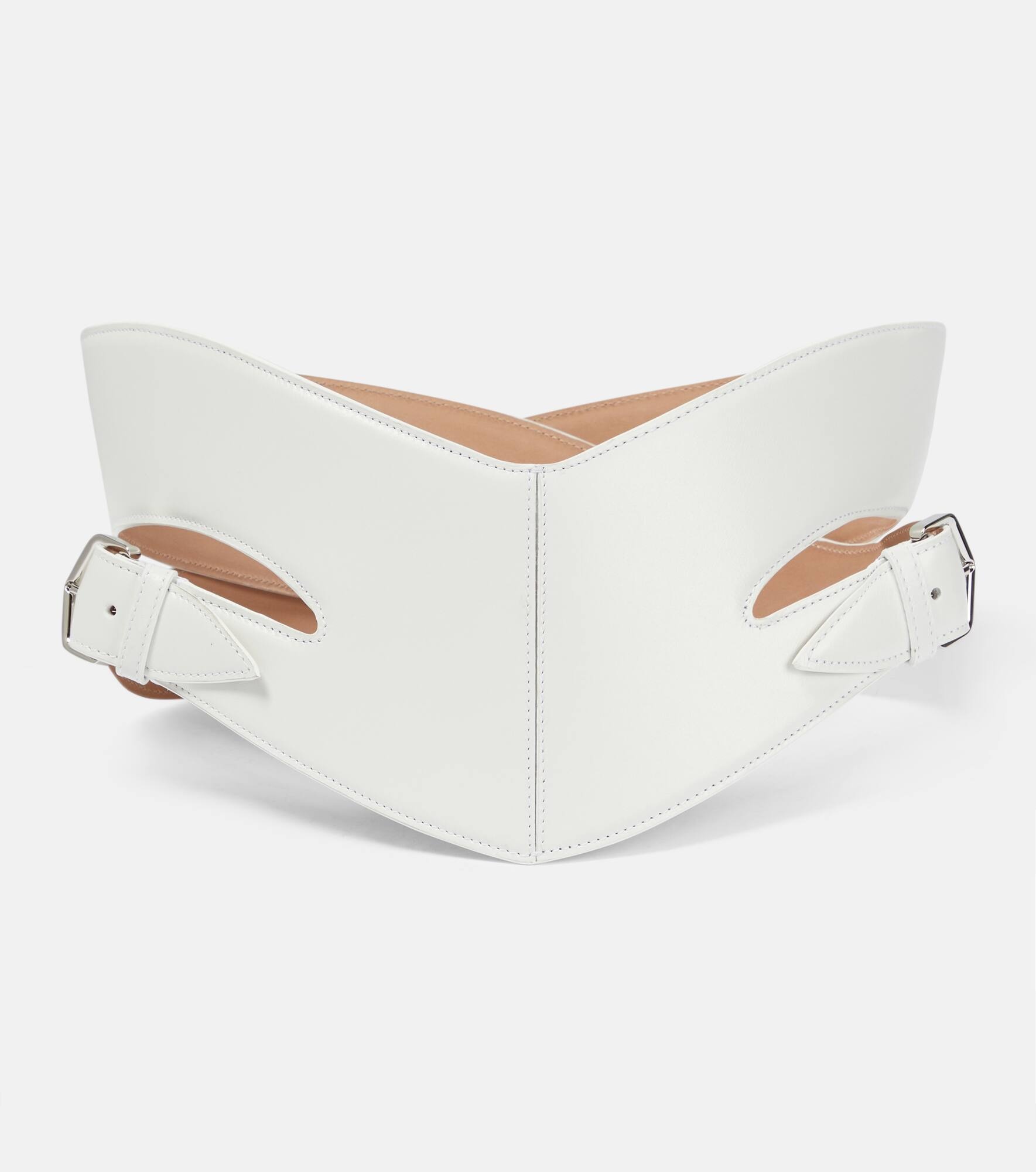 Cut-out leather belt - 1