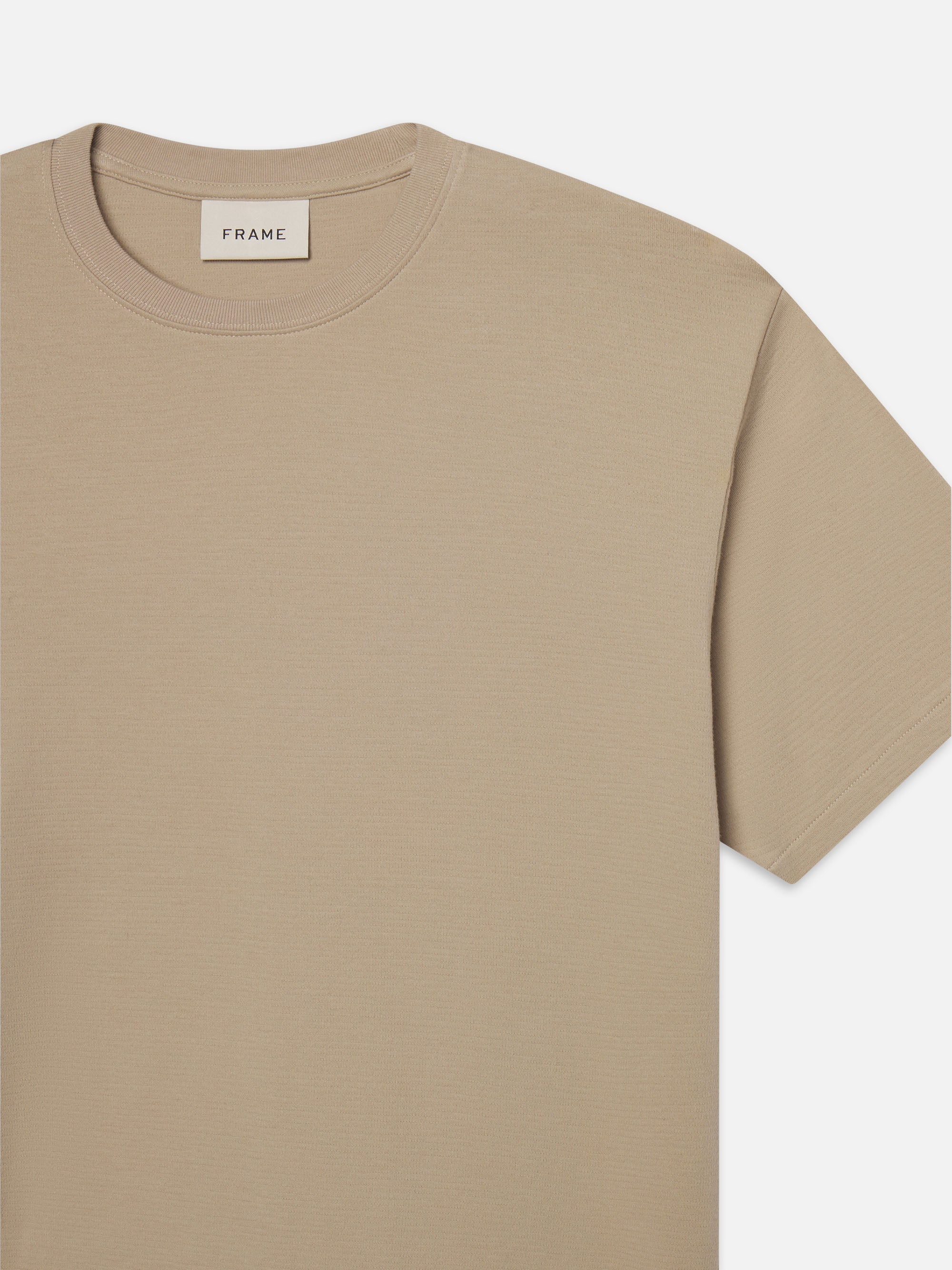 Duo Fold Tee in Light Beige - 3