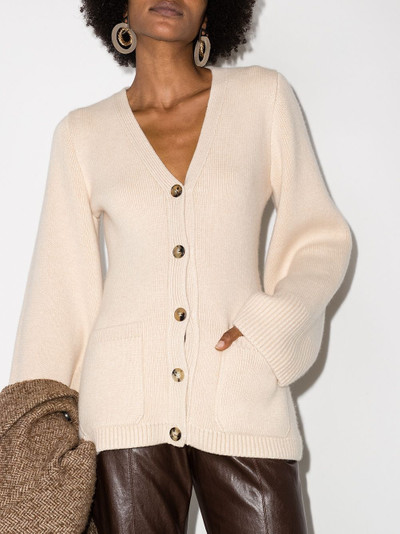 KHAITE Lucy cashmere knitted cardigan outlook