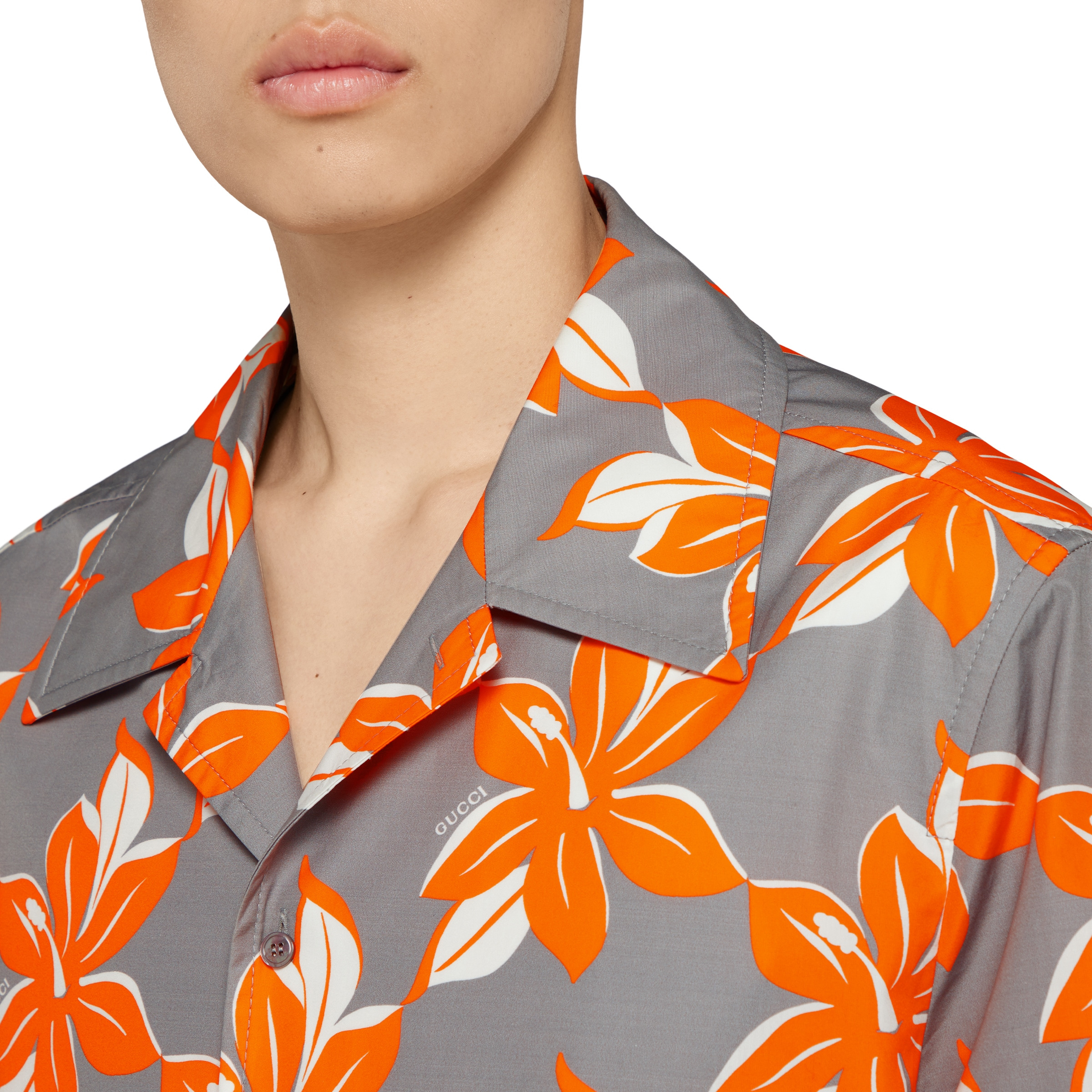 Printed cotton poplin shirt - 5