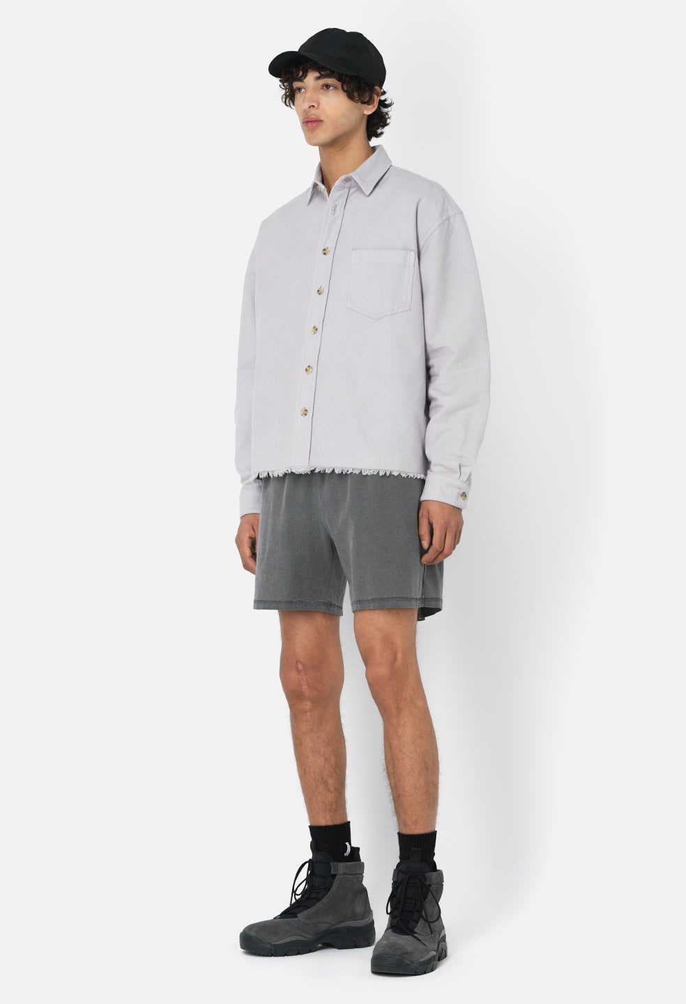 SOLID HEMI OVERSIZED SHIRT - 4