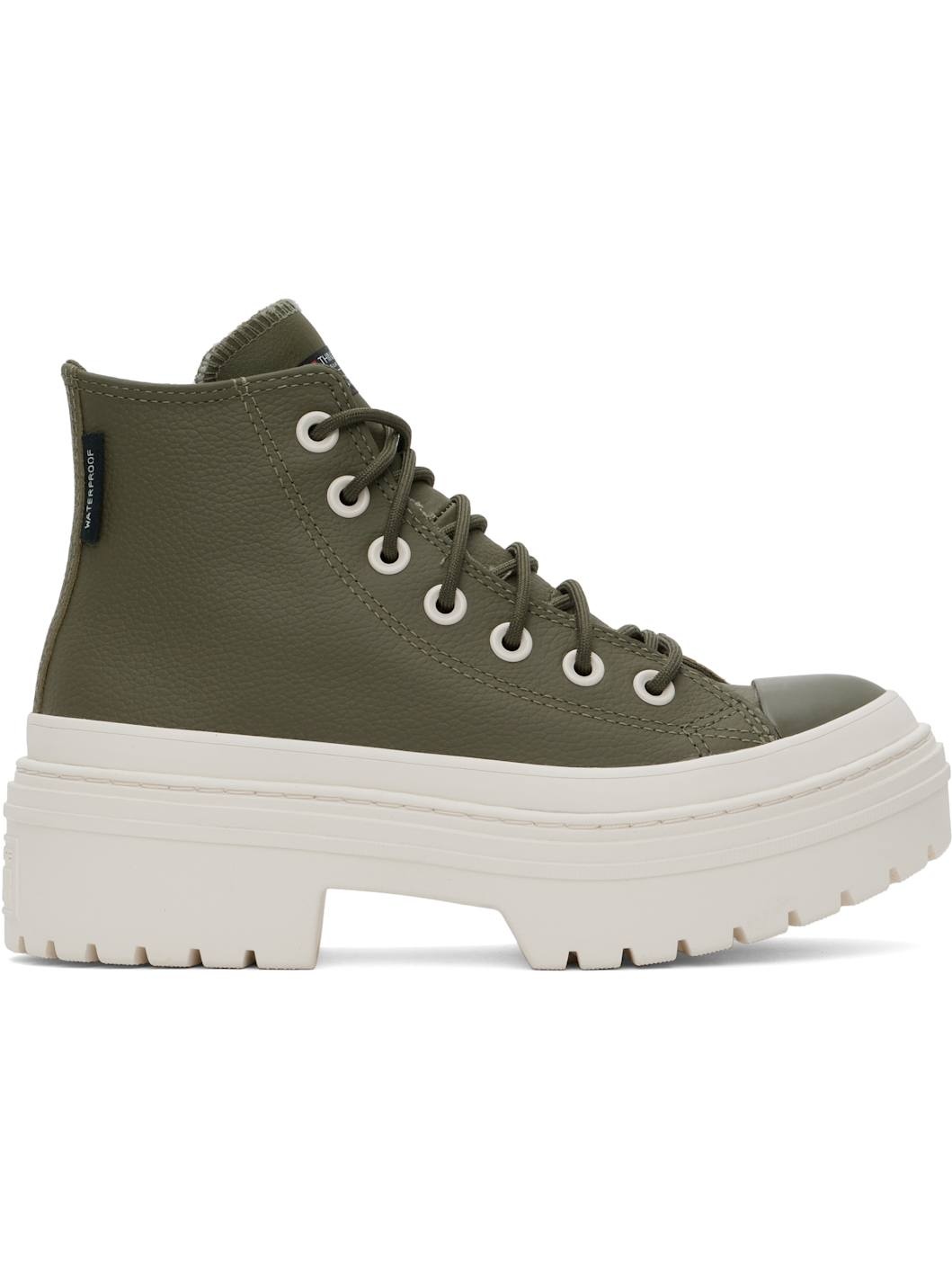 Green Chuck Taylor All Star Lugged Heel Platform Waterproof Sneakers - 1