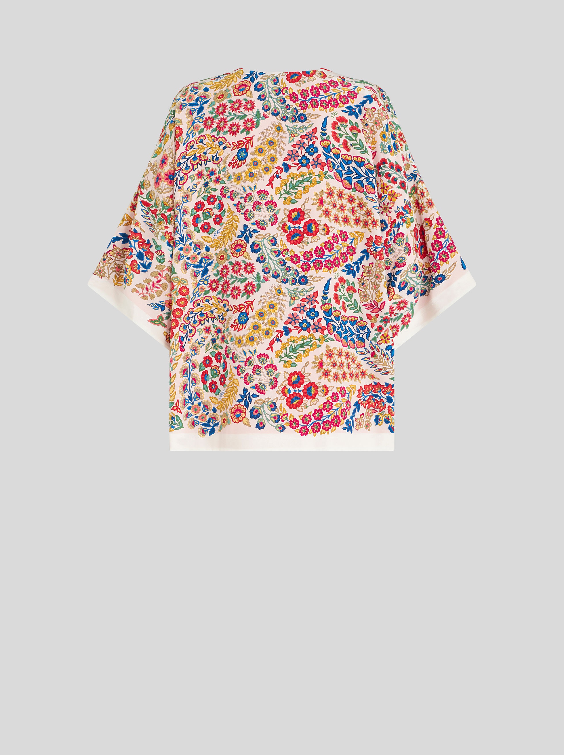 FLORAL PRINT PONCHO - 2