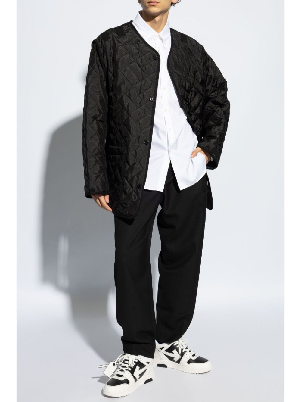 padded logo-patch jacket - 2