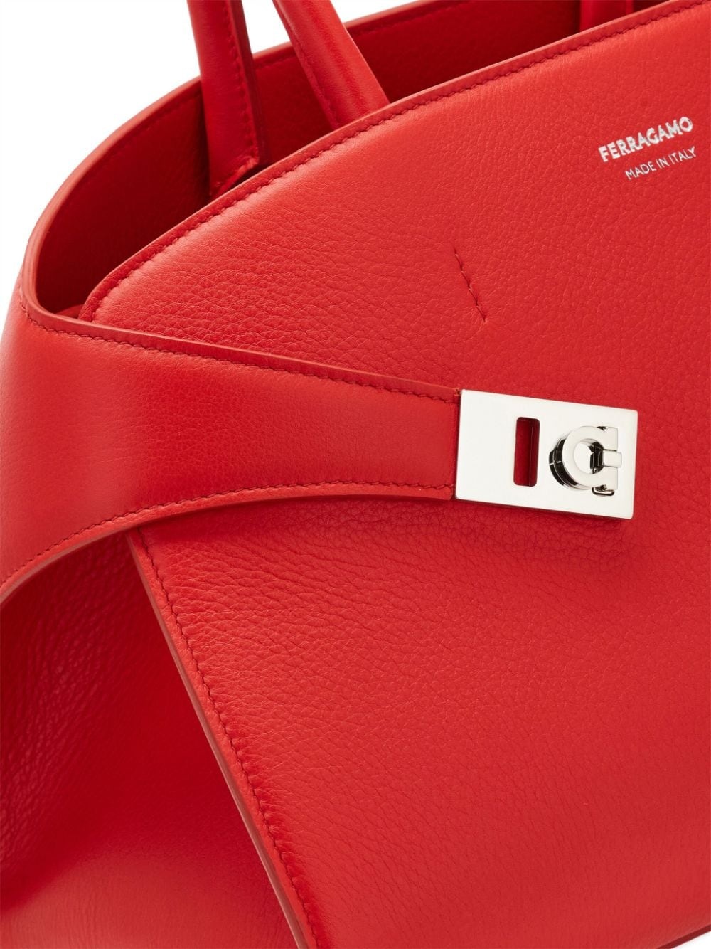 Hug leather tote bag - 6