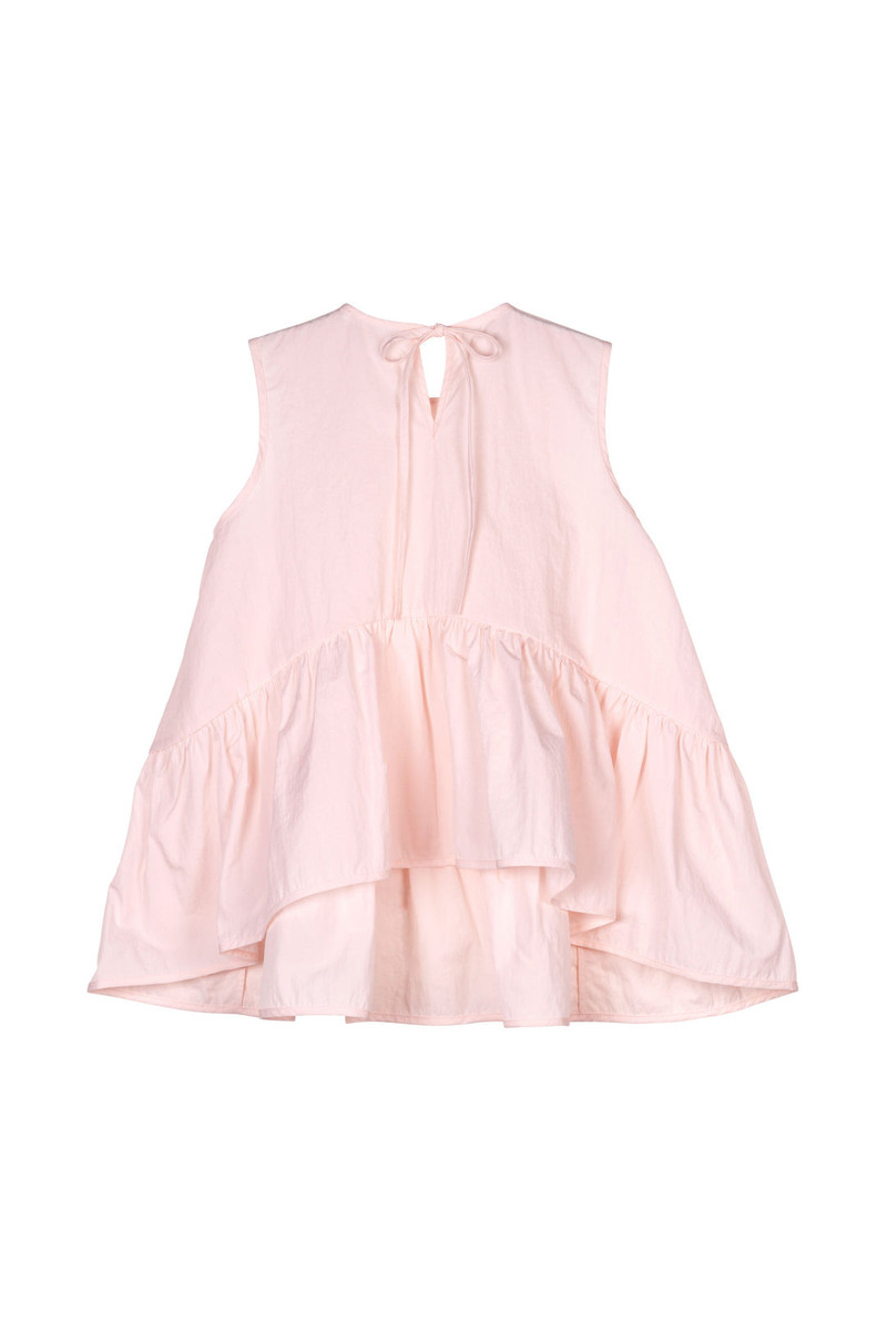 CECILIE BAHNSEN Sleeveless Top With Ruffled Hem outlook