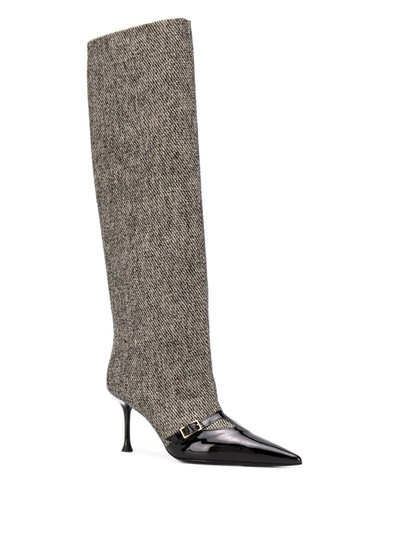 MSGM pointed-toe knee-length boots outlook