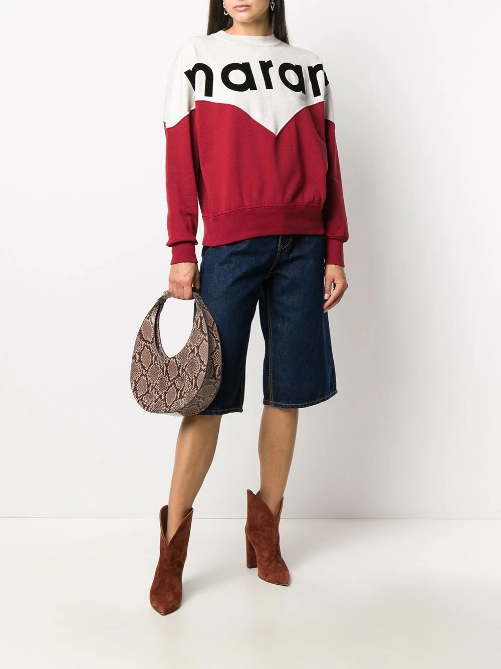 Houston logo-print colour-block sweatshirt - 2