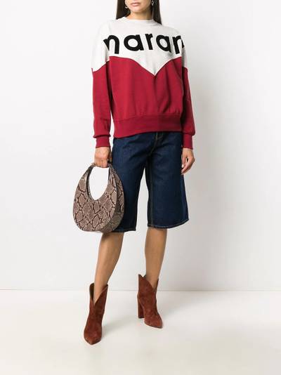 Isabel Marant Étoile Houston logo-print colour-block sweatshirt outlook