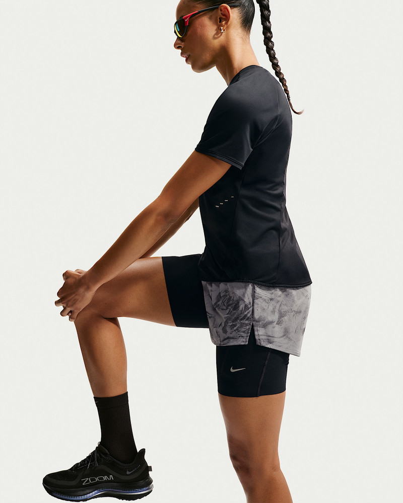 Nike Swift Women's Mid-Rise 2-in-1 Running Shorts with Reflective Accents 4