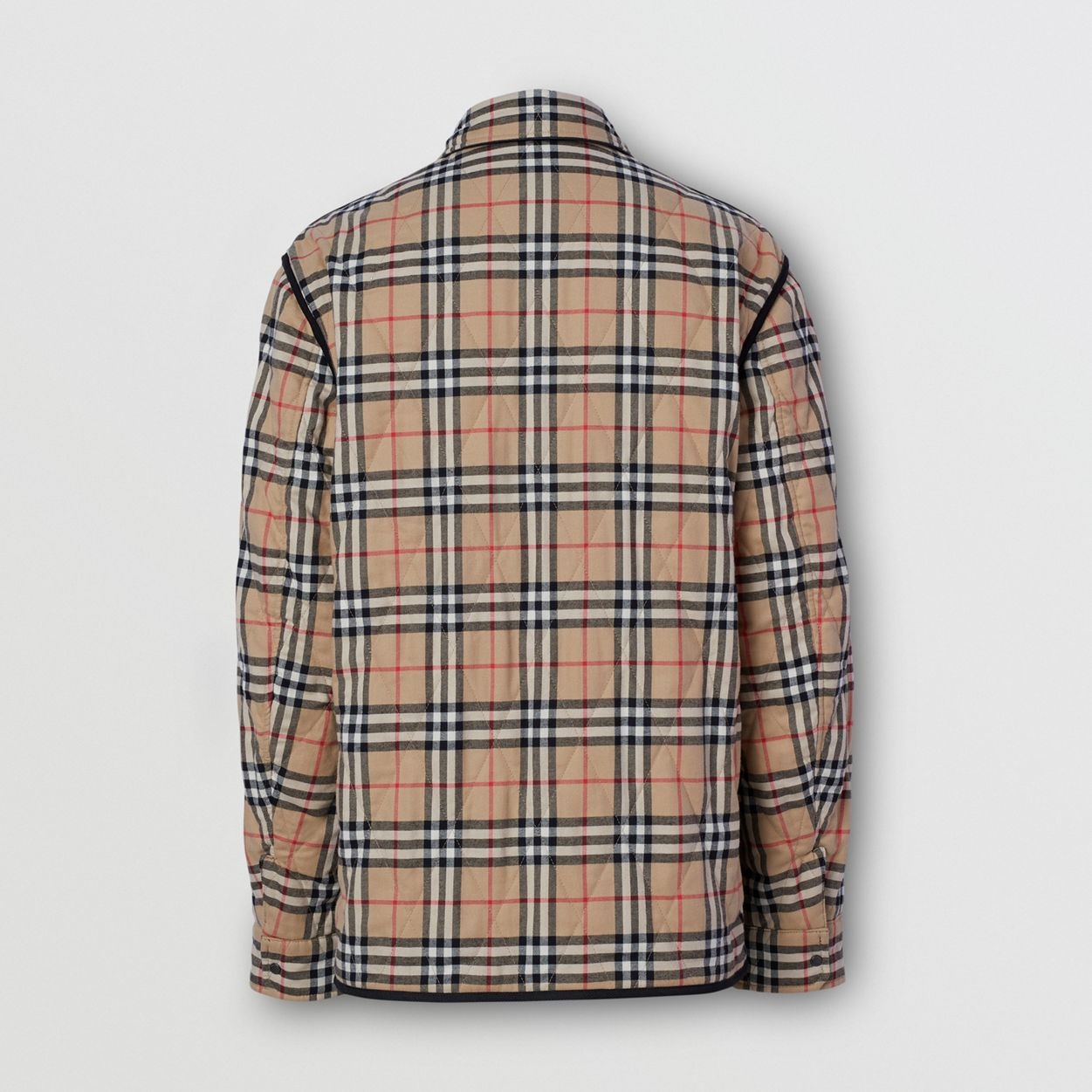 Reversible Quilted Vintage Check Cotton Overshirt - 10