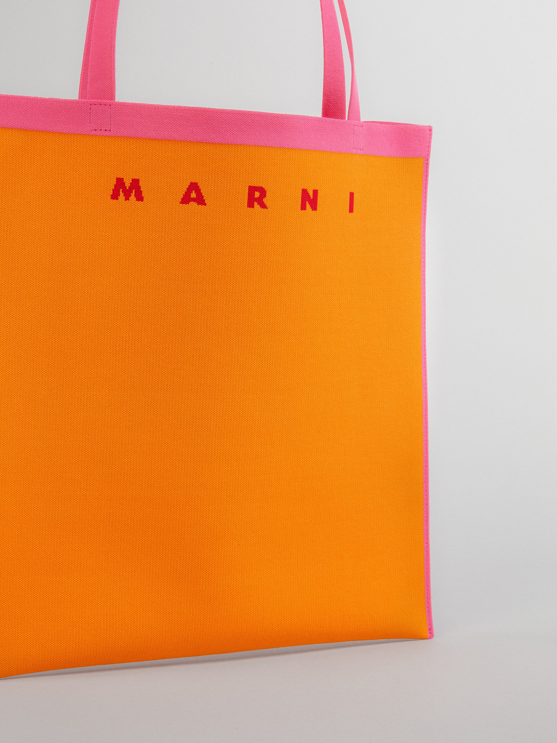 ORANGE AND PINK JACQUARD BAG - 4