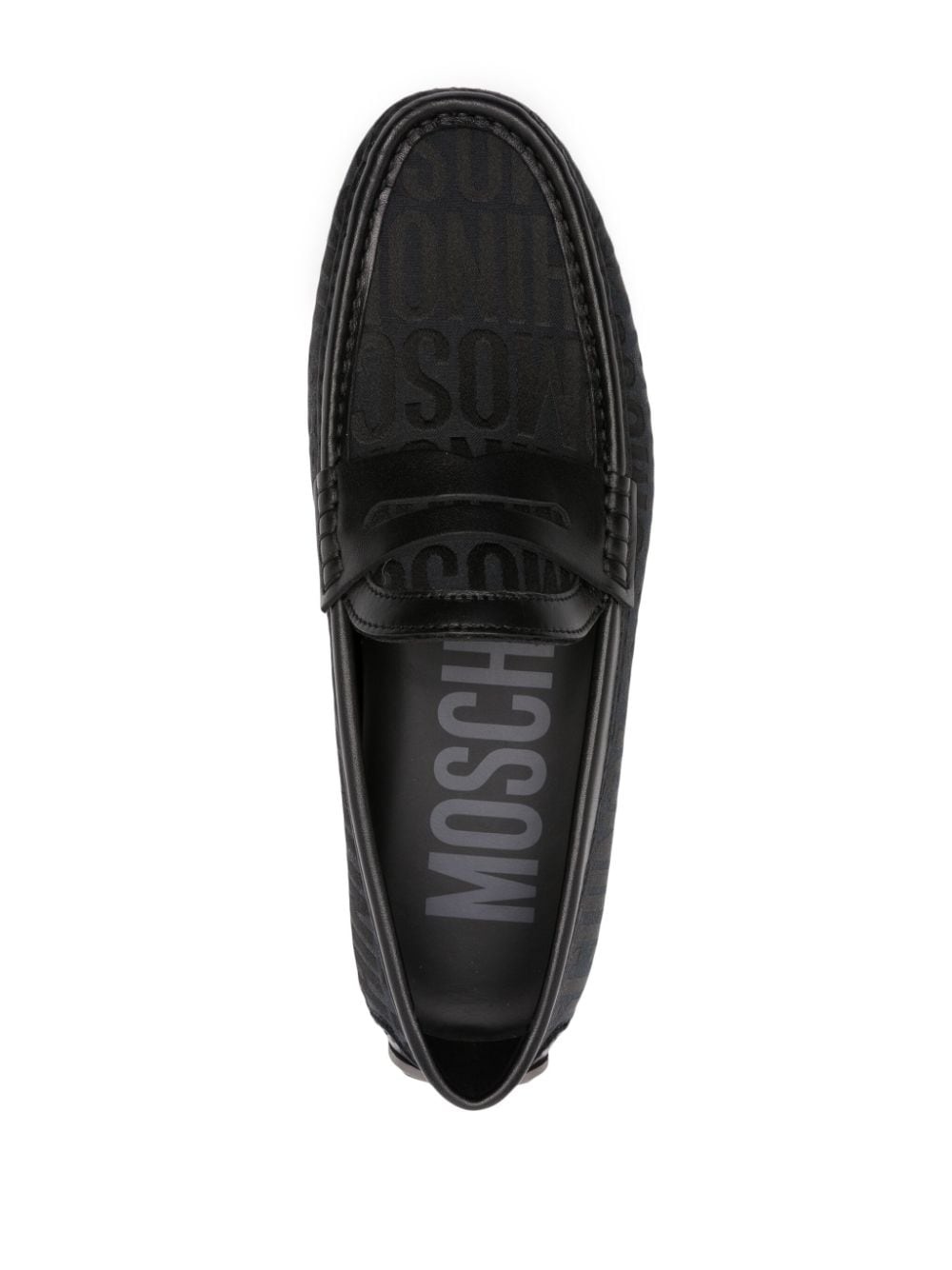 monogram-jacquard penny loafers - 7